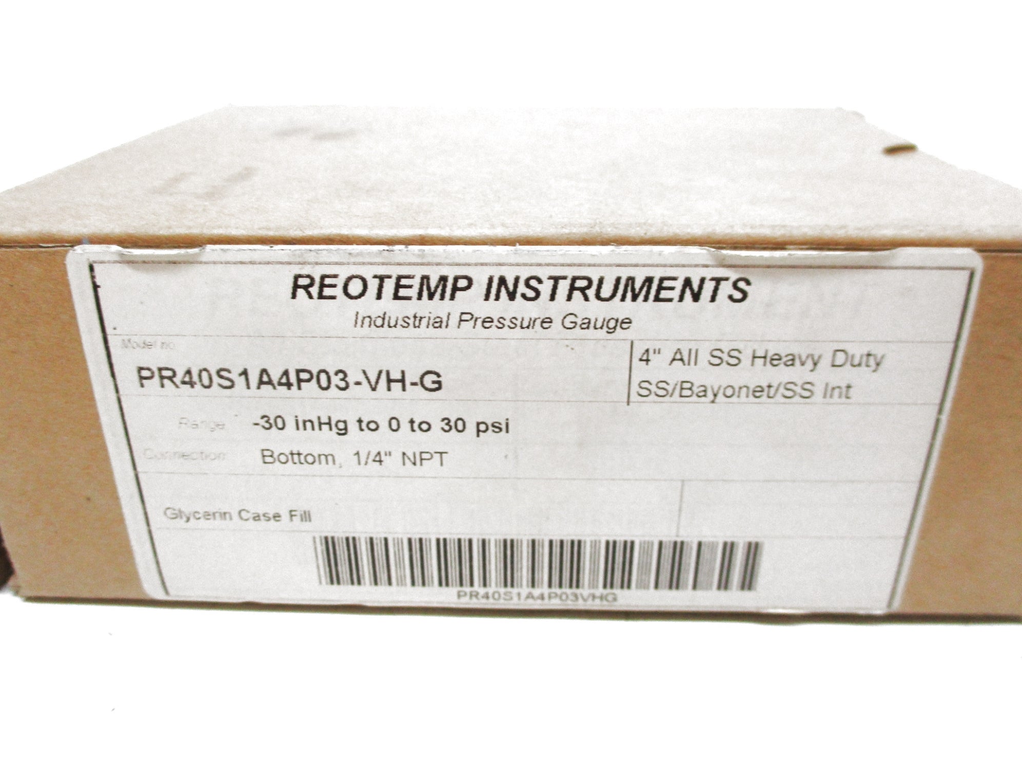 REOTEMP INSTRUMENTS PR40S1A4P03-VH-G -30"HG TO 30PSI NSMP