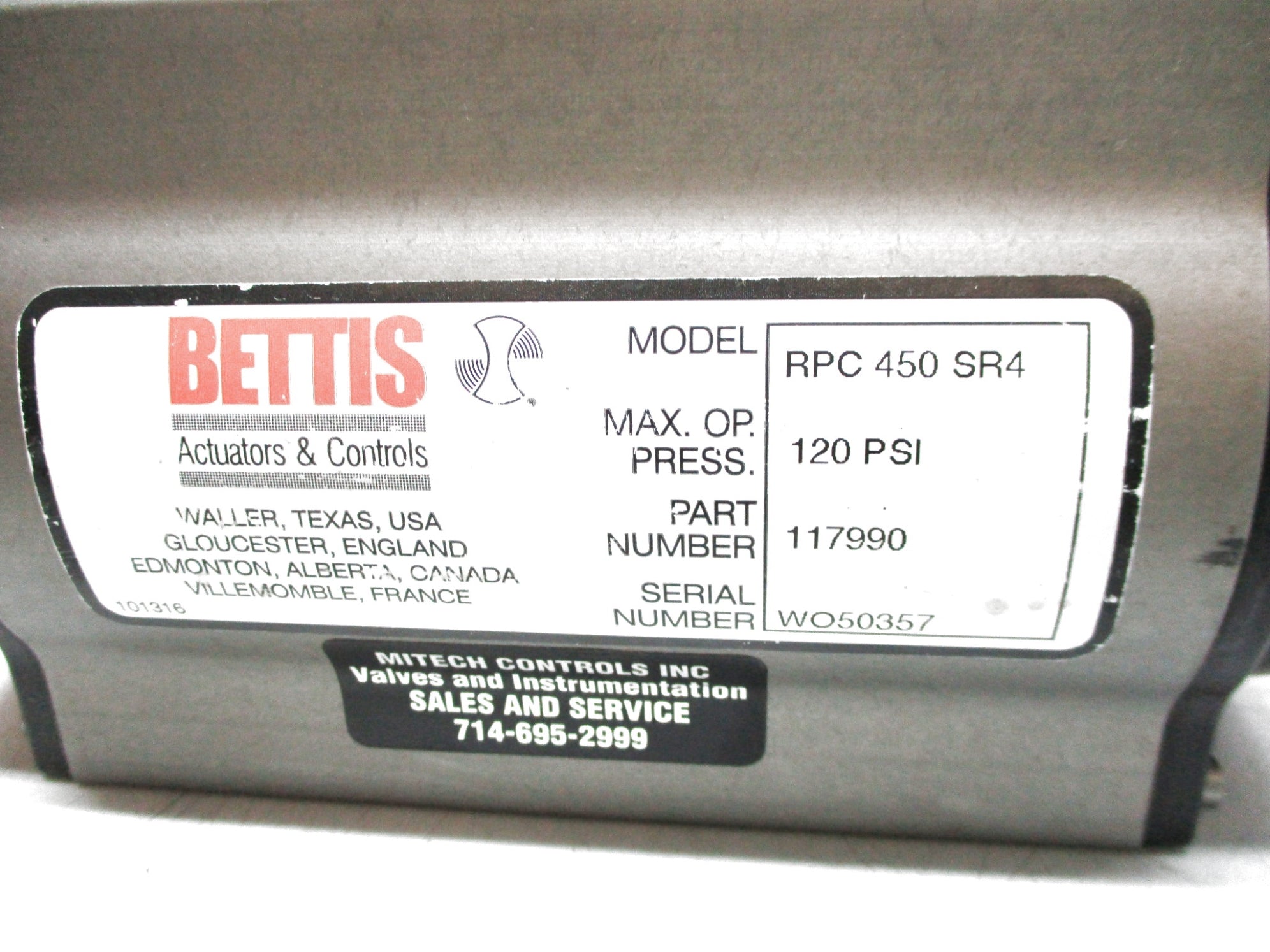 BETTIS RPC450-SR4 117990 NSMP