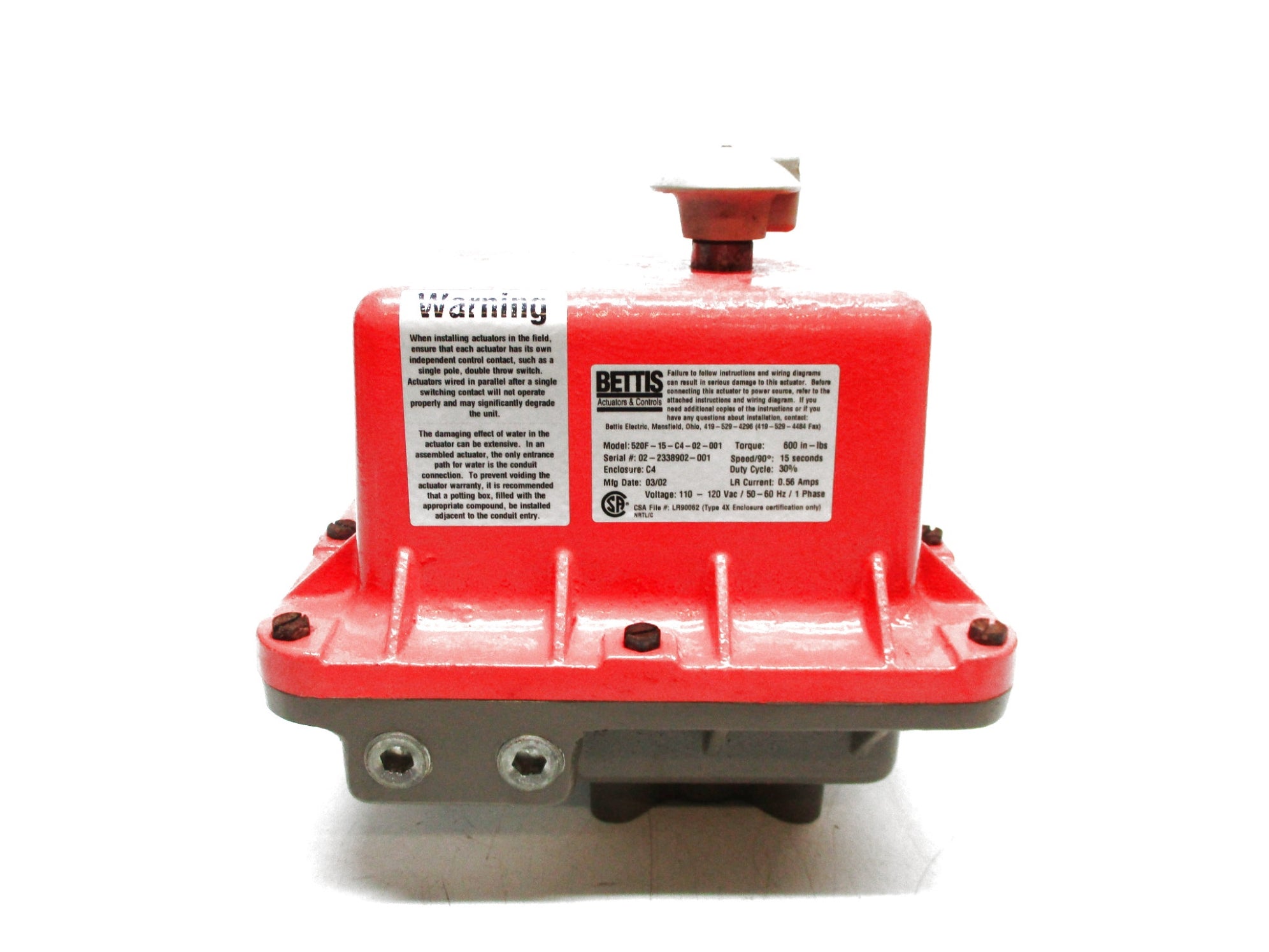 BETTIS 520F-15-C4-02-001 UNMP