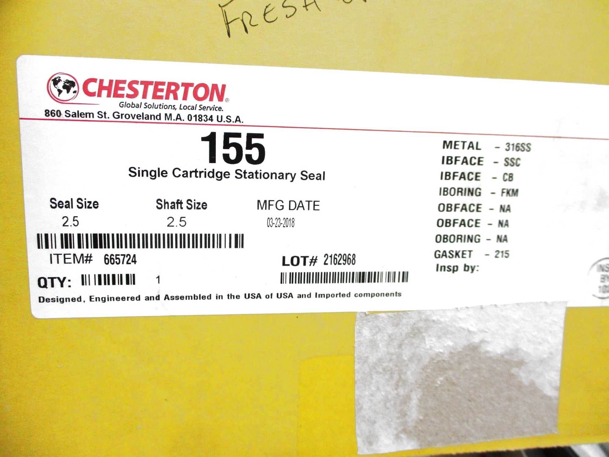 CHESTERTON 665724 2.5" NSMP