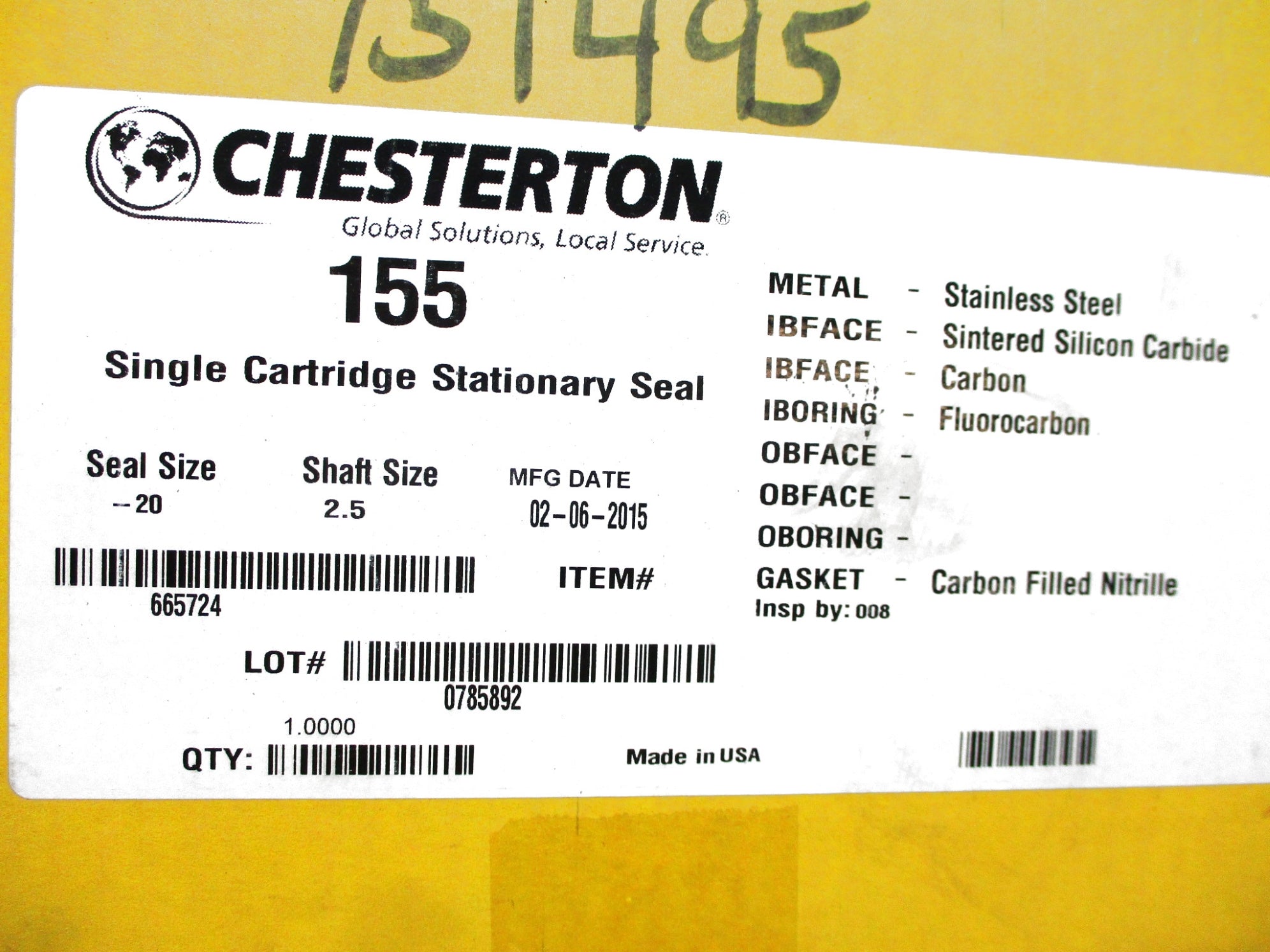 CHESTERTON 665724 2.5" NSMP