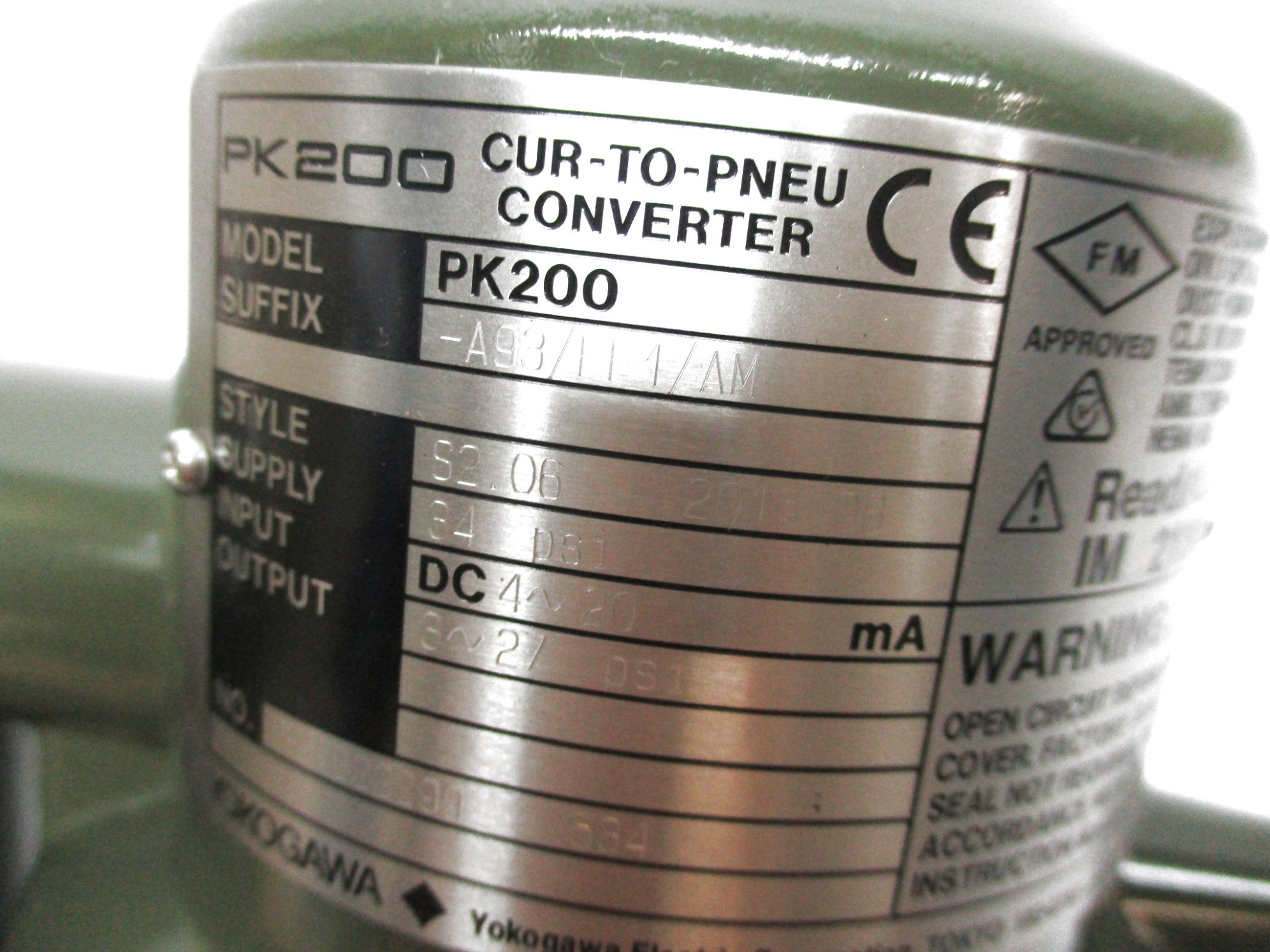 YOKOGAWA PK200-A93/FF1/AM NSMP