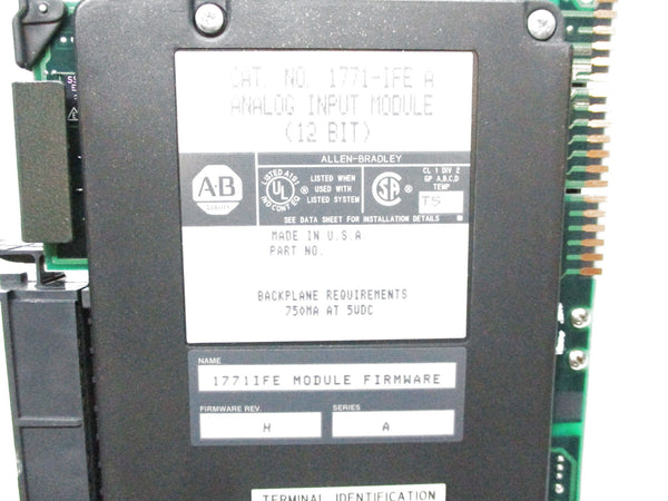 ALLEN BRADLEY 1771-IFE SER. A 5VDC 0.75A F/W H UNMP
