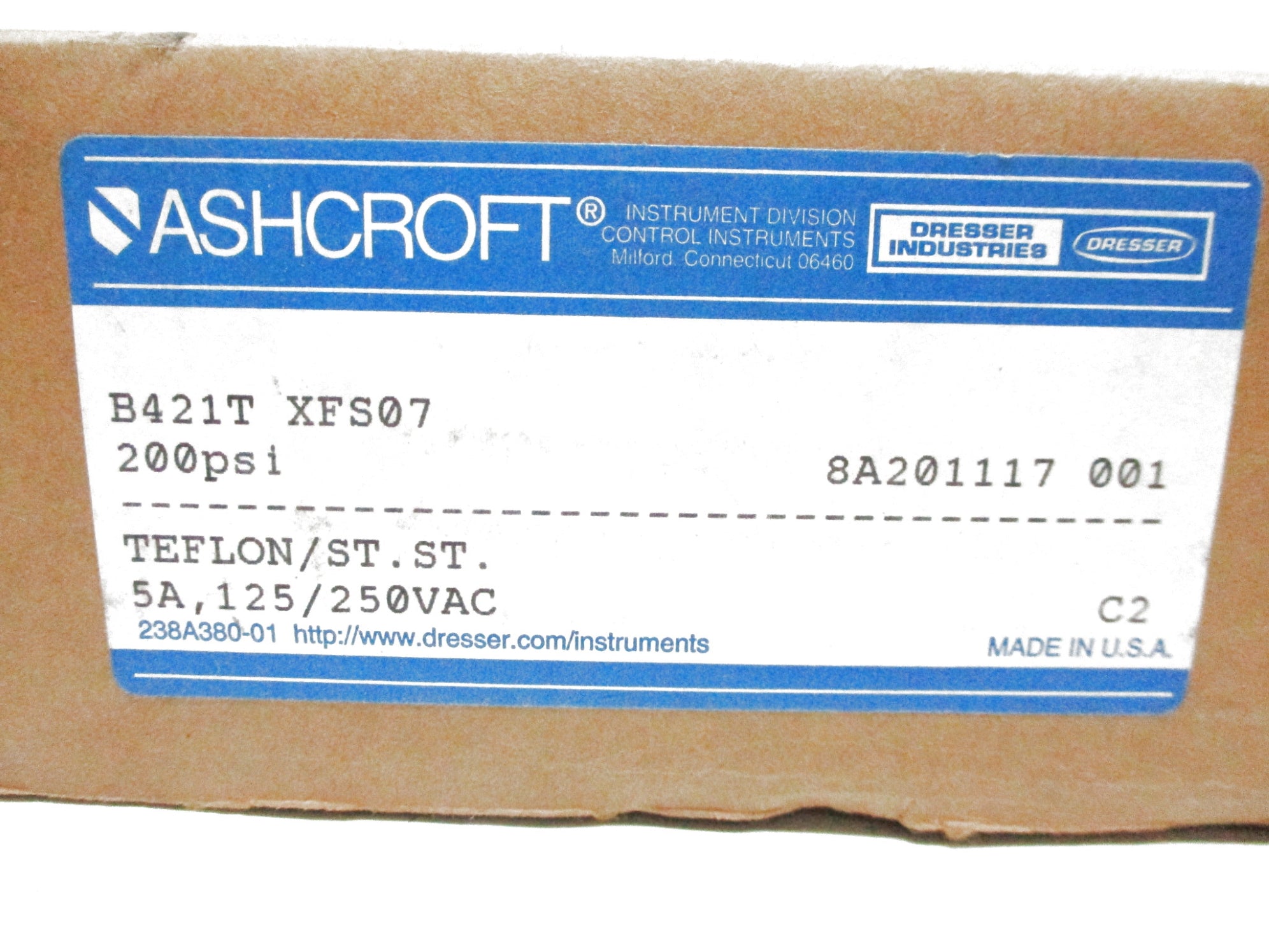 ASHCROFT B421TXFS07 NSMP