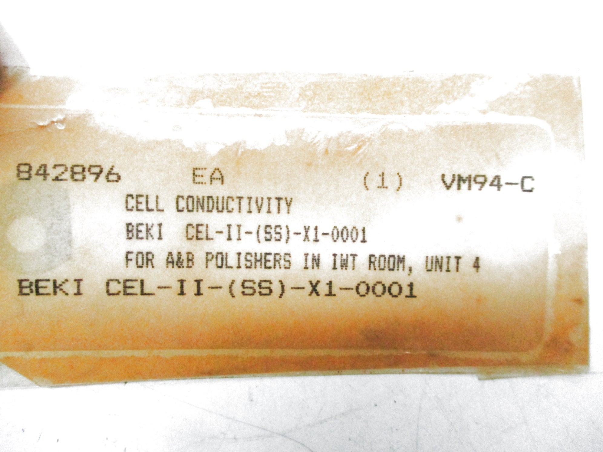 BECKMAN INDUSTRIAL CEL-II-(SS)-X1-0001 UNMP