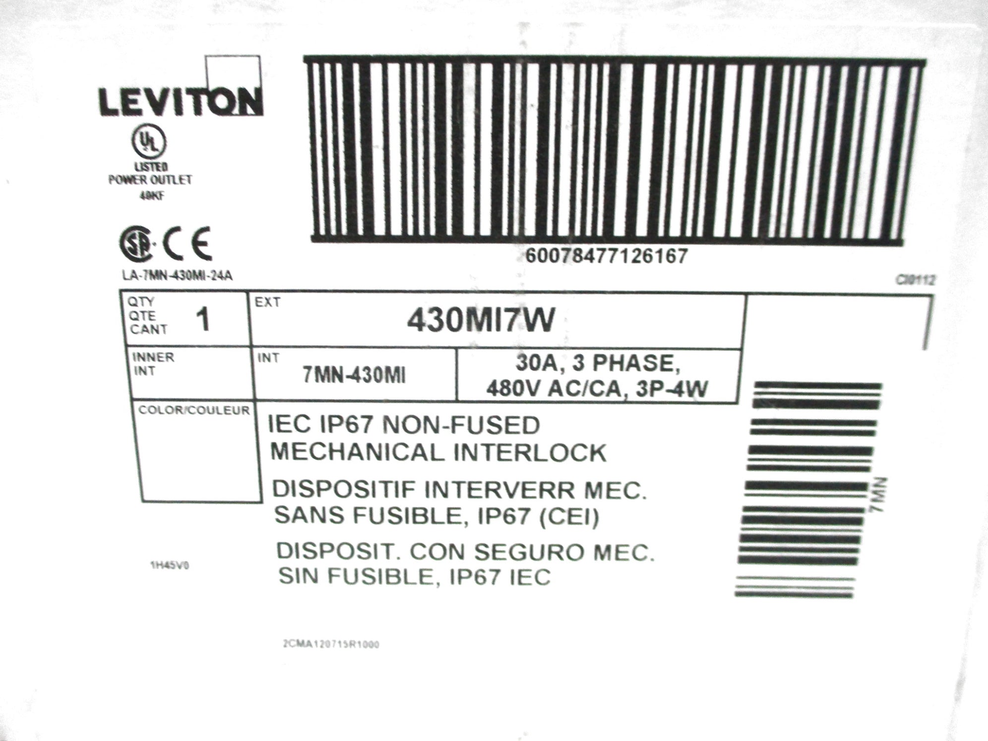 LEVITON 430MI7W NSMP
