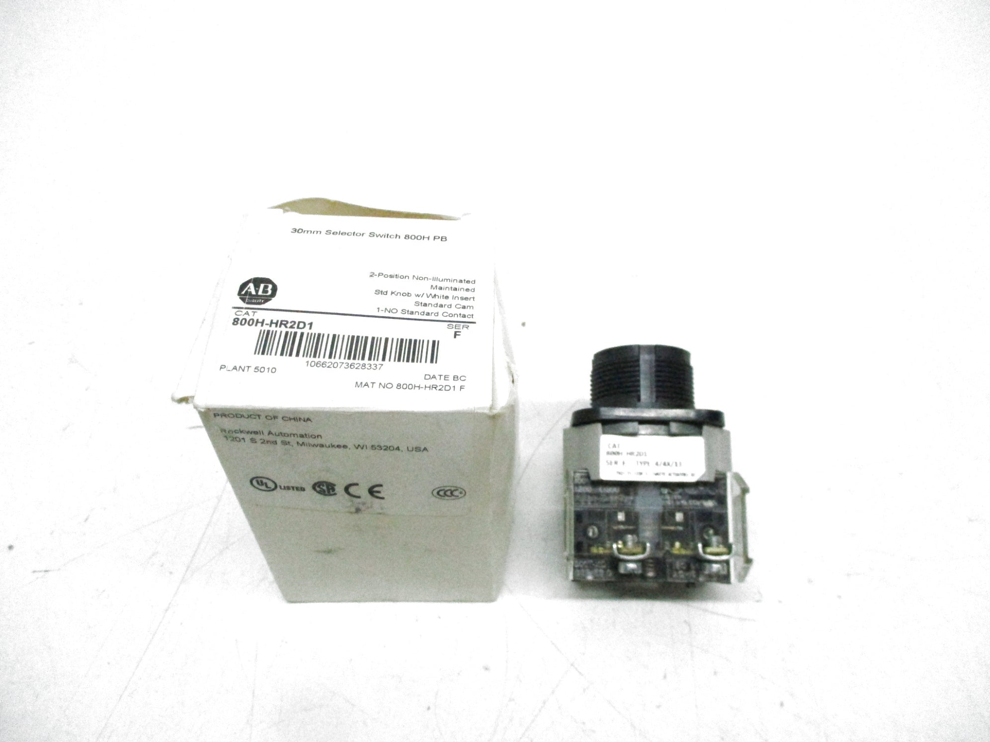 ALLEN BRADLEY 800H-HR2D1 SER. F (AS PICTURED) (WH) NSMP