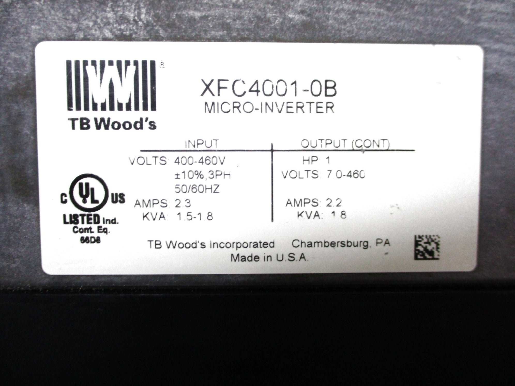 TB WOODS XFC4001-0B (AS PICTURED) UNMP