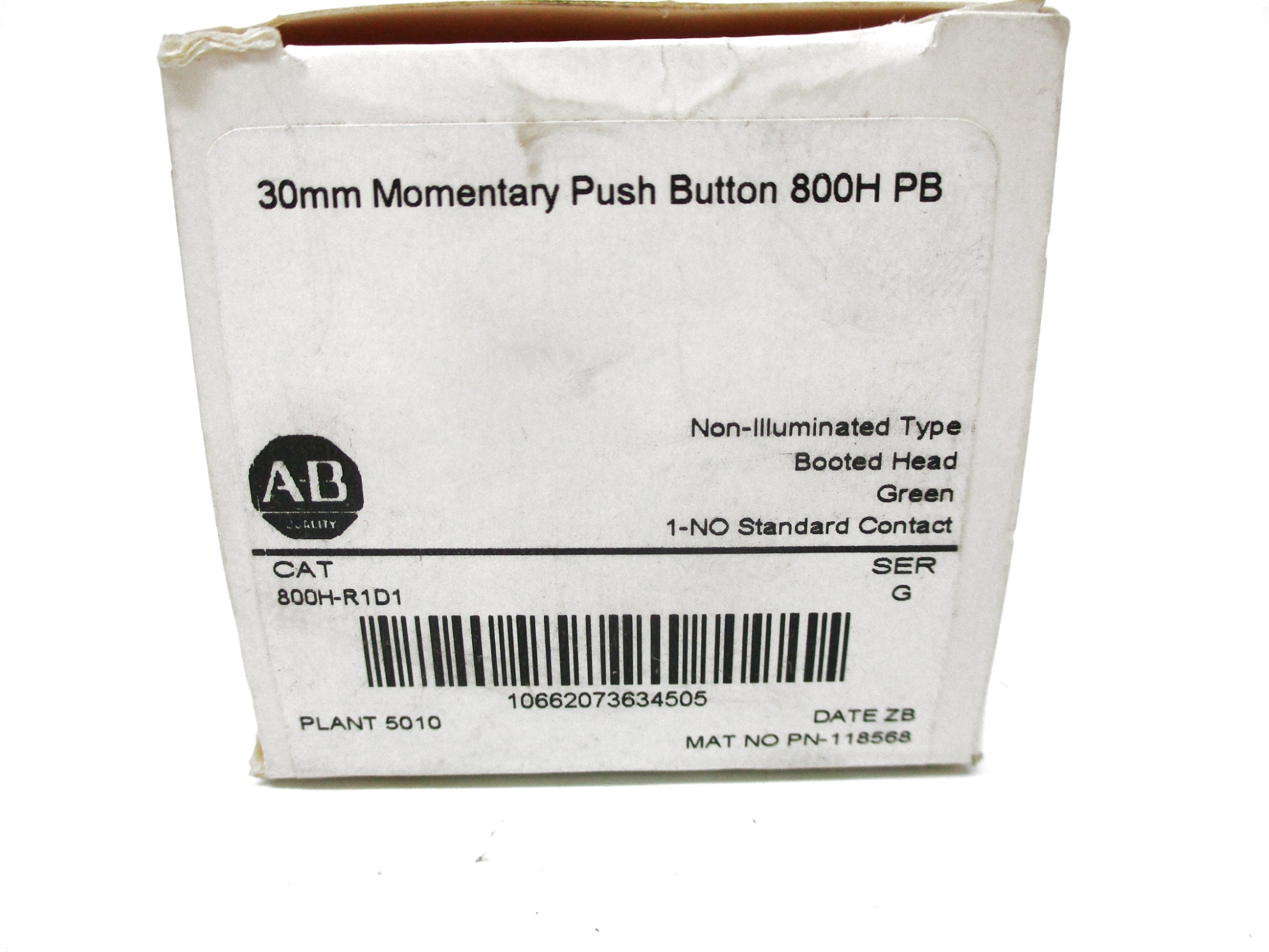 ALLEN BRADLEY 800H-R1D1 SER. G (WH) NSMP