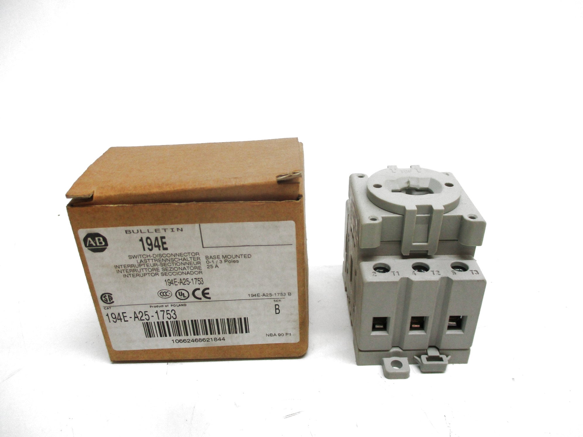 ALLEN BRADLEY 194E-A25-1753 SER. B (AS PICTURED) (BR/WH) NSMP