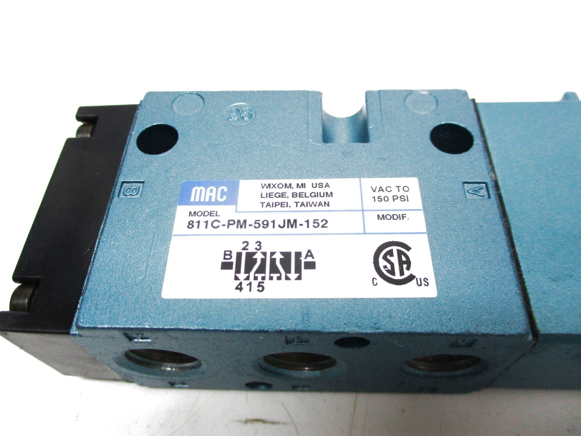 MAC 811C-PM-591JM-152 24VDC 150PSI NSMP