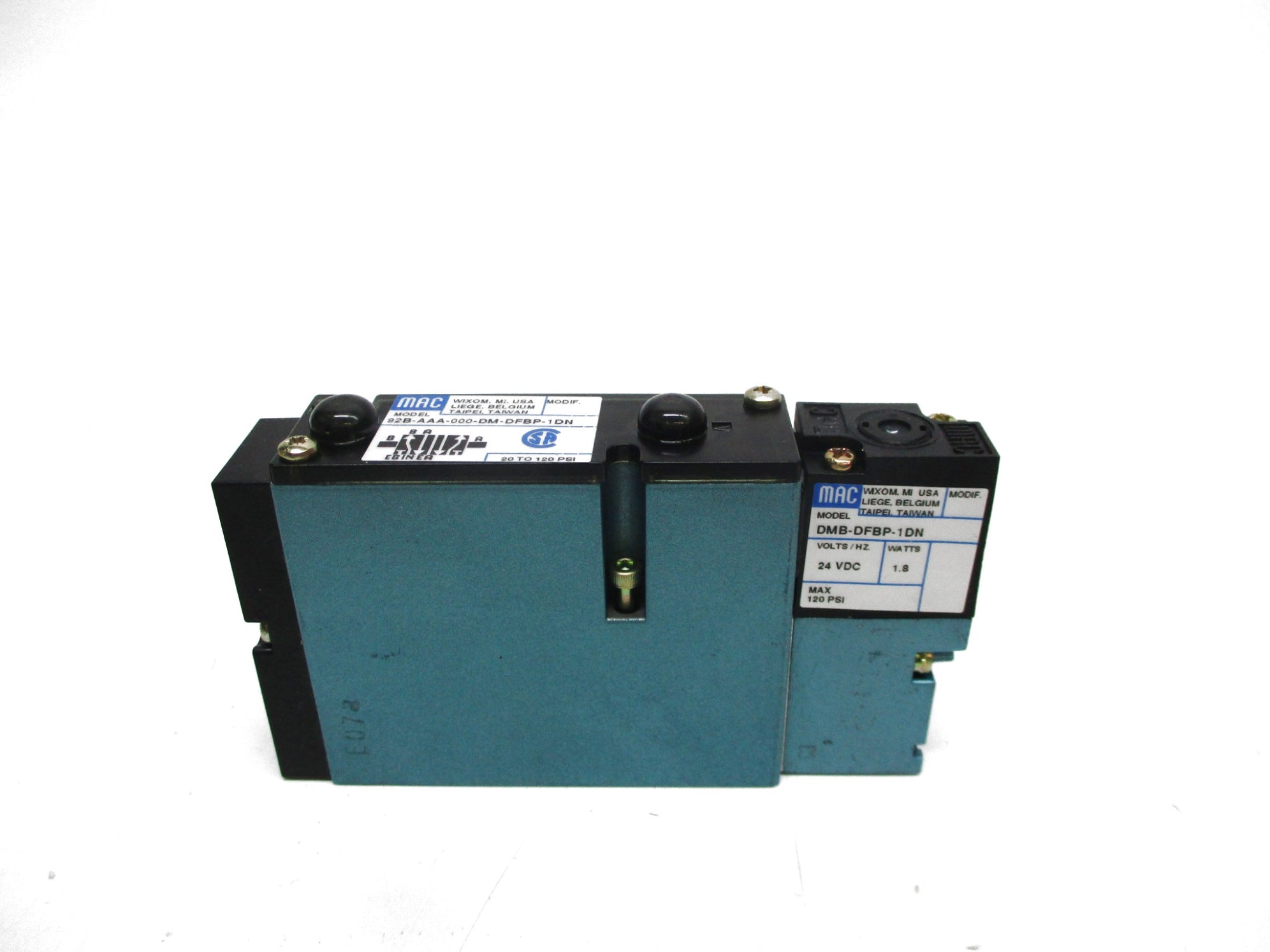 MAC 92B-AAA-000-DM-DFBP-1DN 24VDC 120PSI NSMP