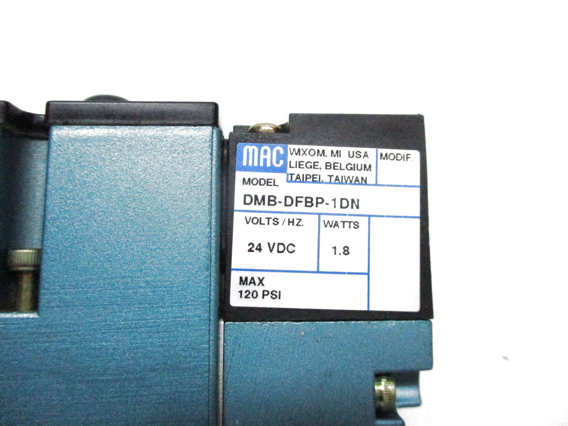 MAC 92B-AAA-000-DM-DFBP-1DN 24VDC 120PSI NSMP