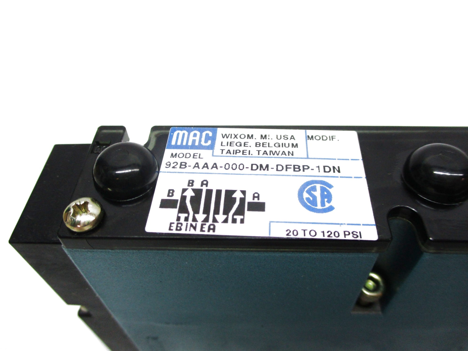 MAC 92B-AAA-000-DM-DFBP-1DN 24VDC 120PSI NSMP