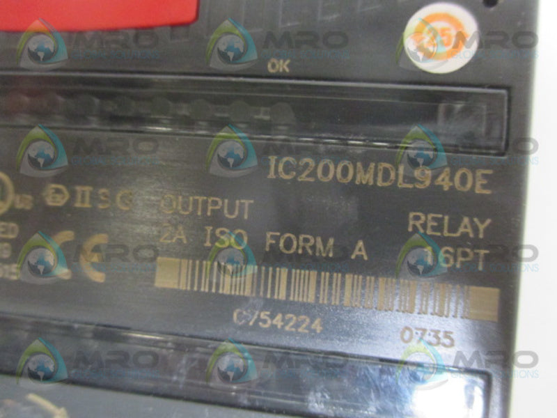 GENERAL ELECTRIC IC200MDL940E RELAY OUTPUT MODULE *USED*