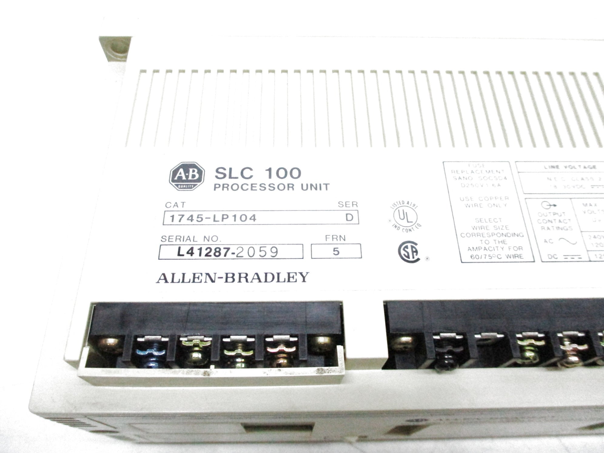 ALLEN BRADLEY 1745-LP104 SER. D F/W: 5 UNMP