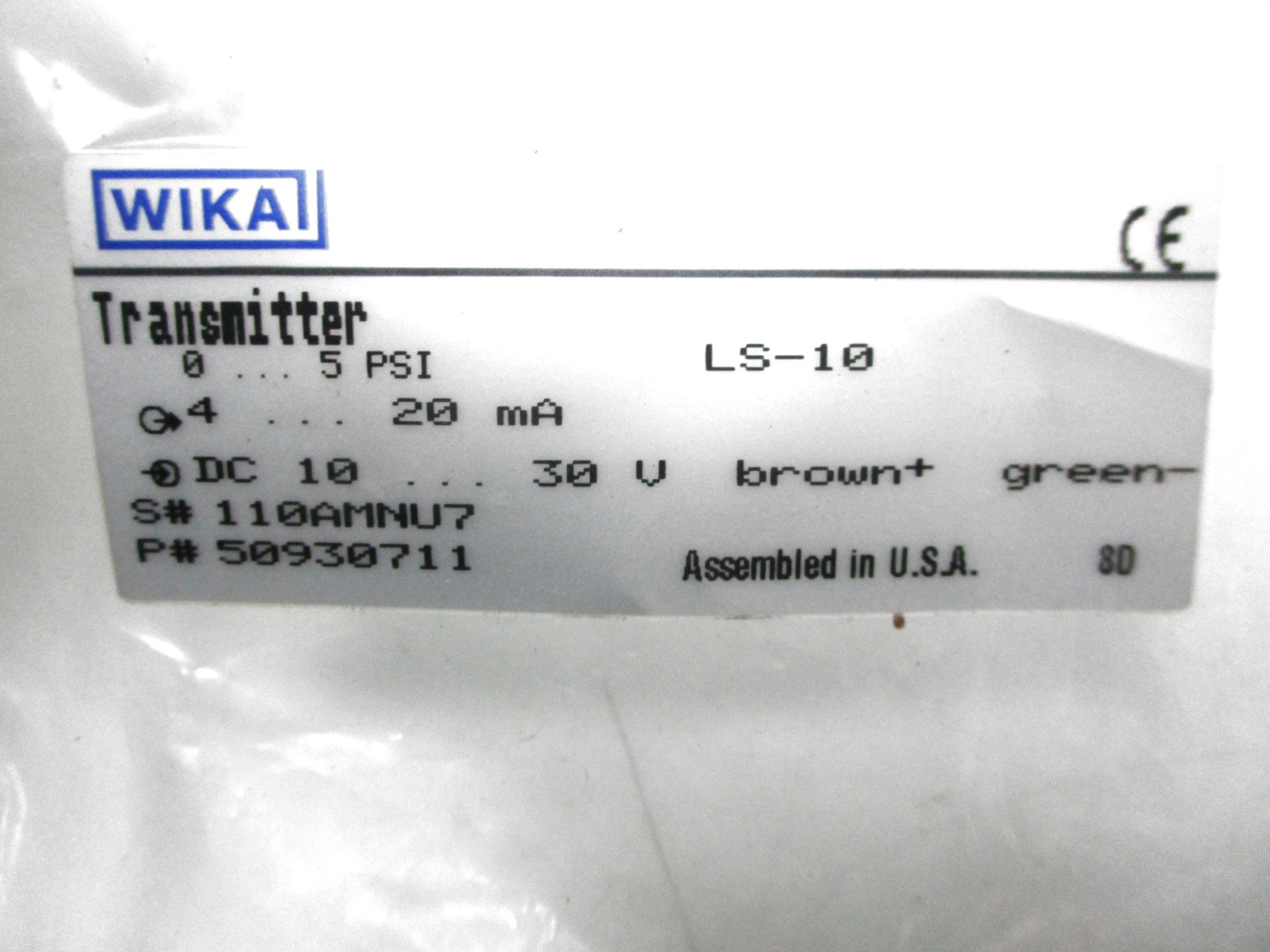 WIKA LS-10 30V 5PSI NSMP