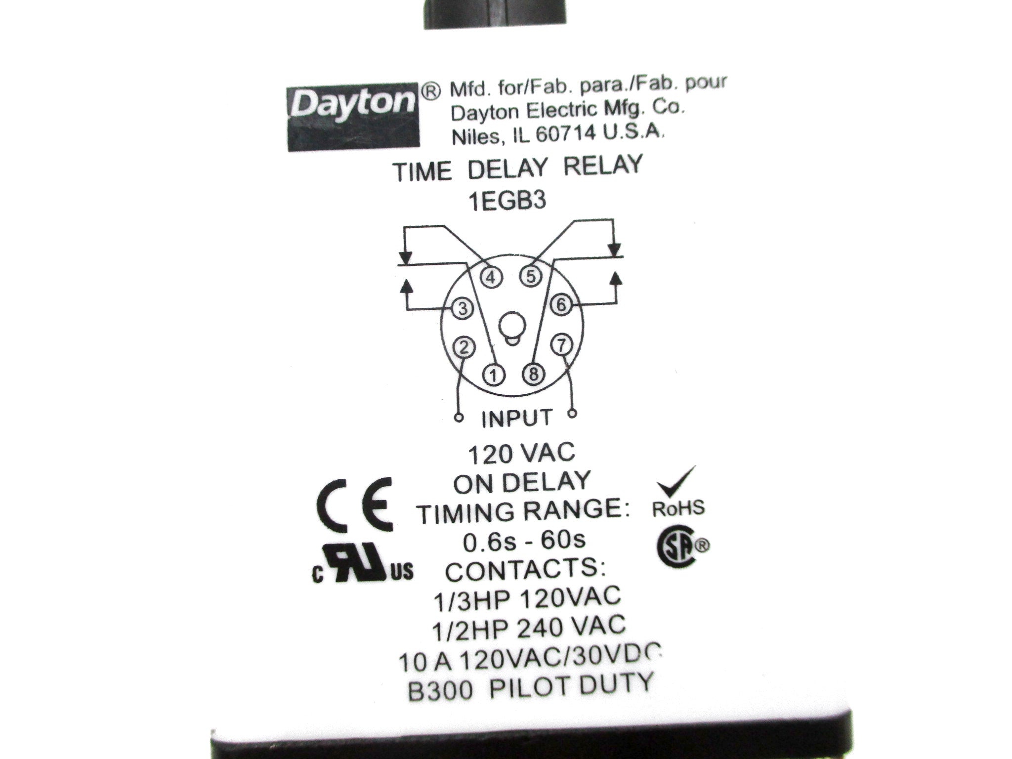DAYTON 1EGB3 120VAC UNMP