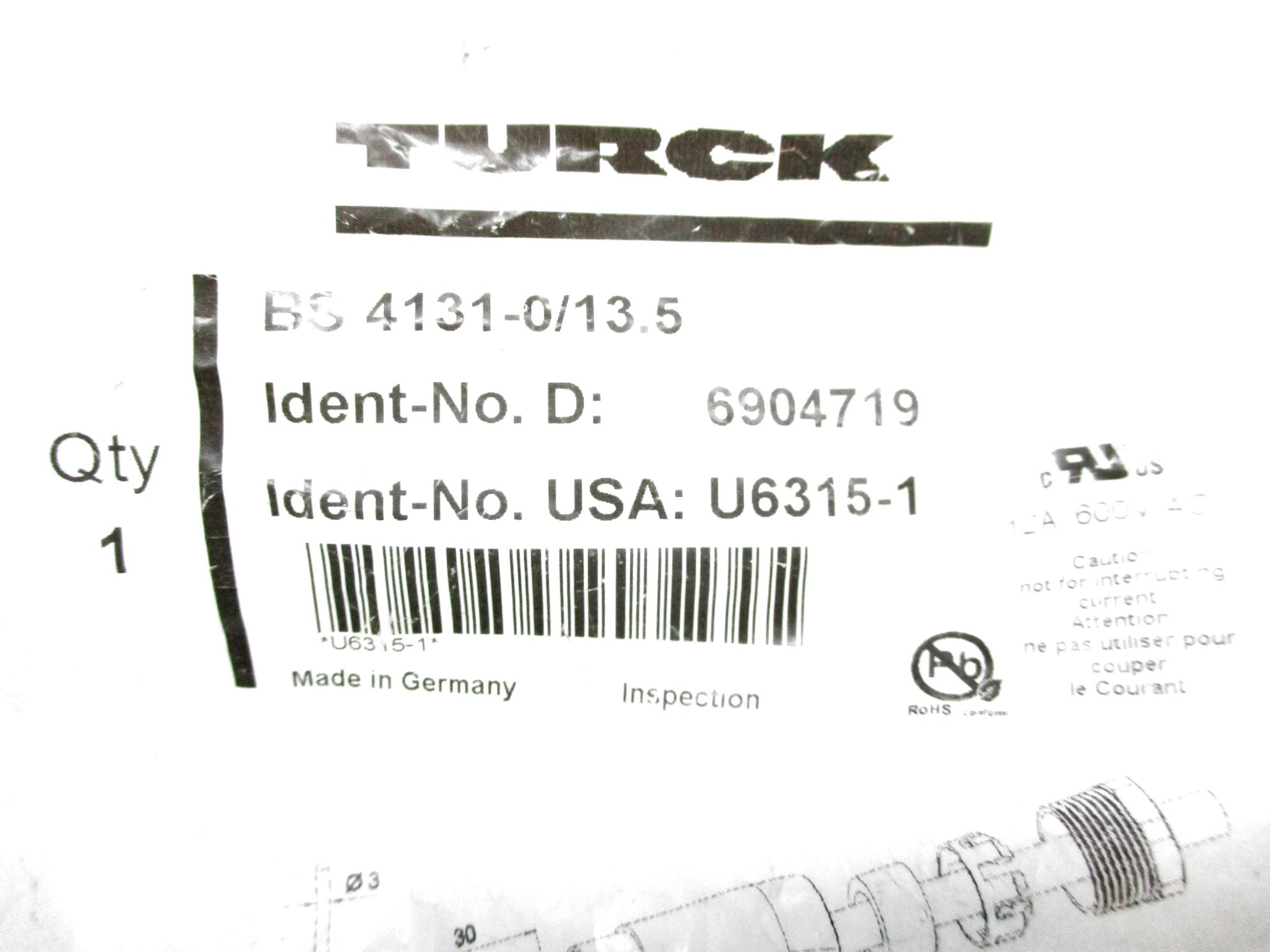 TURCK BS4131-0/13.5 NSMP
