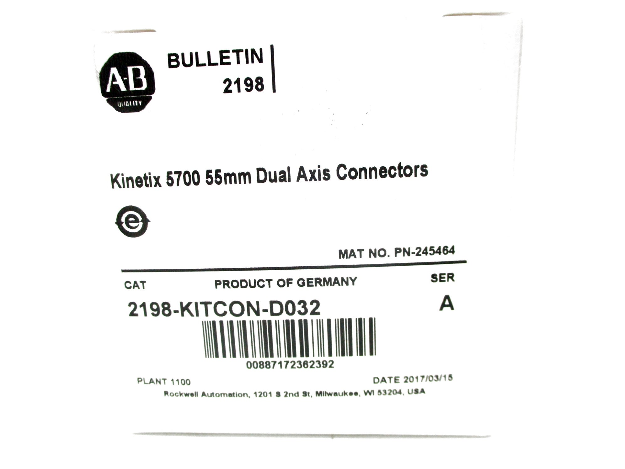 ALLEN BRADLEY 2198-KITCON-D032 SER. A (WH) NSMP