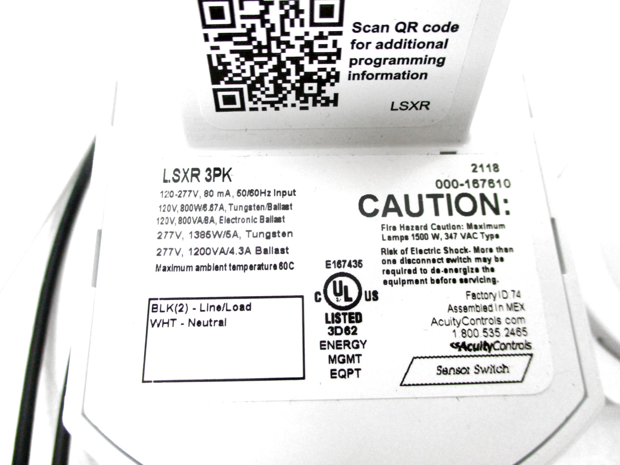 ACUITY CONTROLS LSXR 3PK NSMP