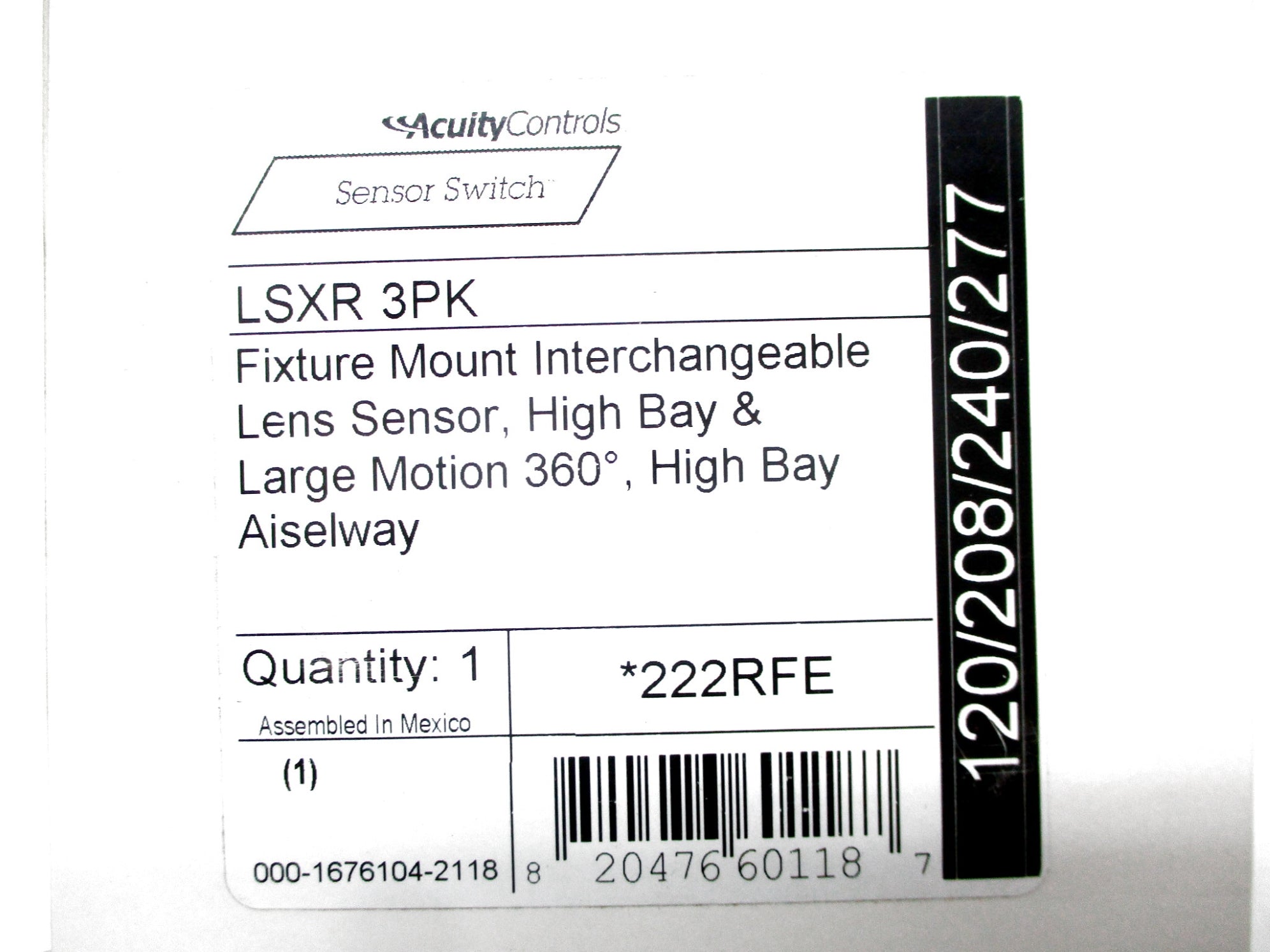 ACUITY CONTROLS LSXR 3PK NSMP