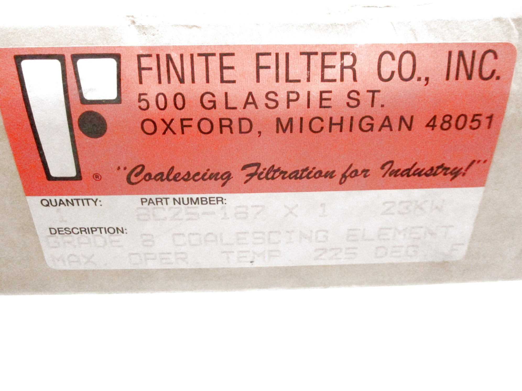 FINITE FILTER 8C25-187 NSMP