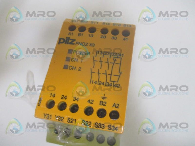 PILZ PNOZX324VAC24VDC3N/O1N/PNOZ-X3-24VAC-24VDC-3N/O-1N/C-1SO  *NEW NO BOX*