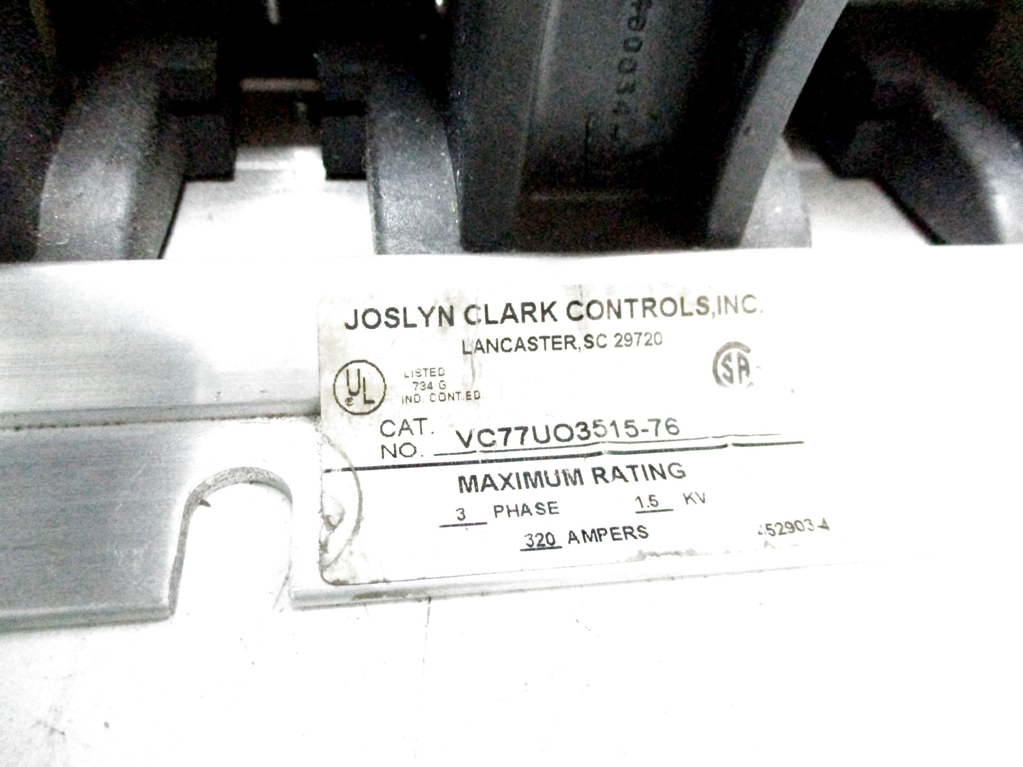 JOSLYN CLARK VC77U03515-76 320A UNMP