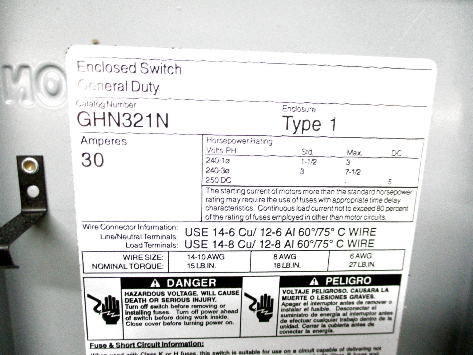 MURRAY GHN321NU NSMP