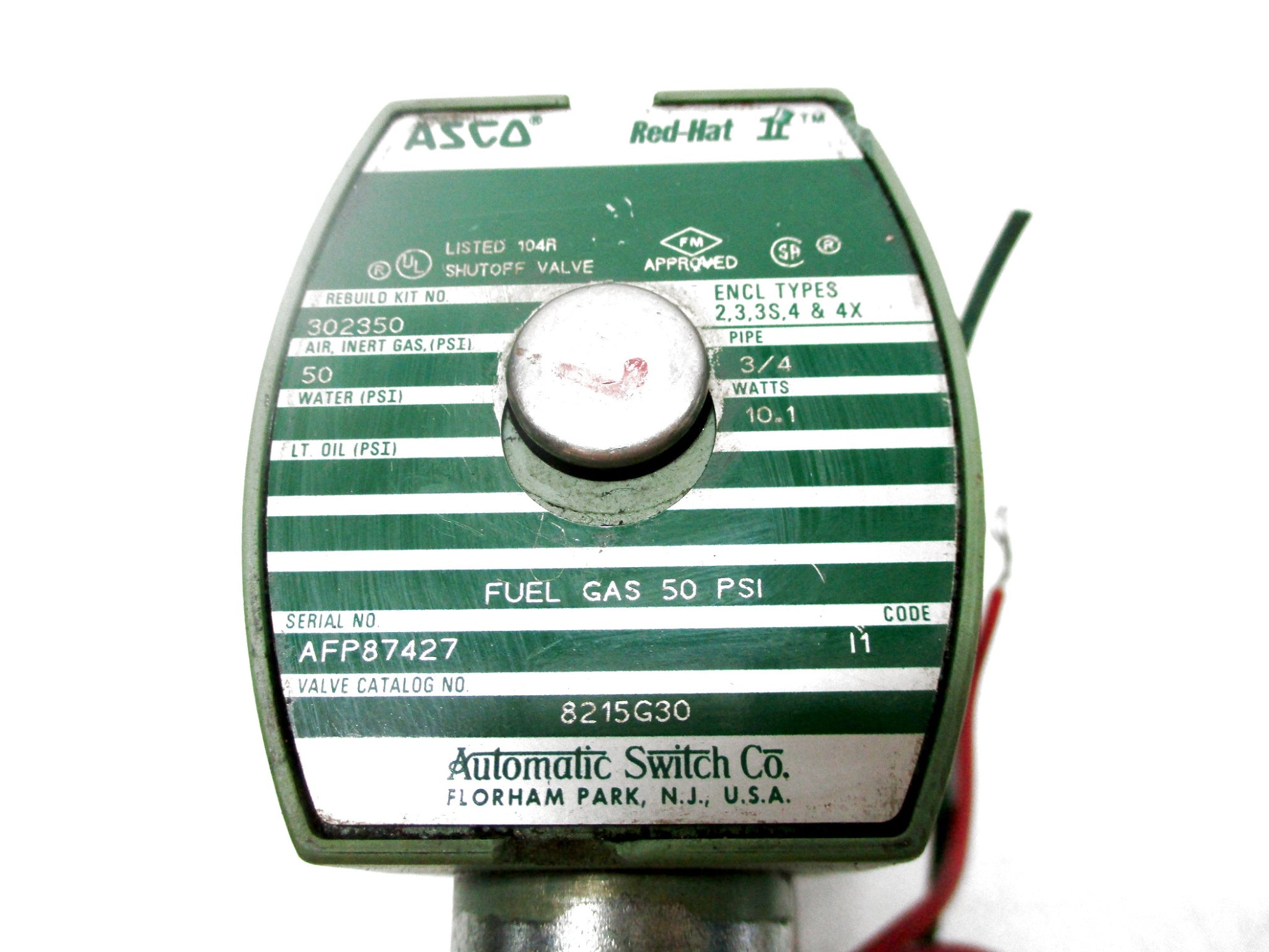 ASCO 8215G30 110/120V (AS PICTURED) UNMP