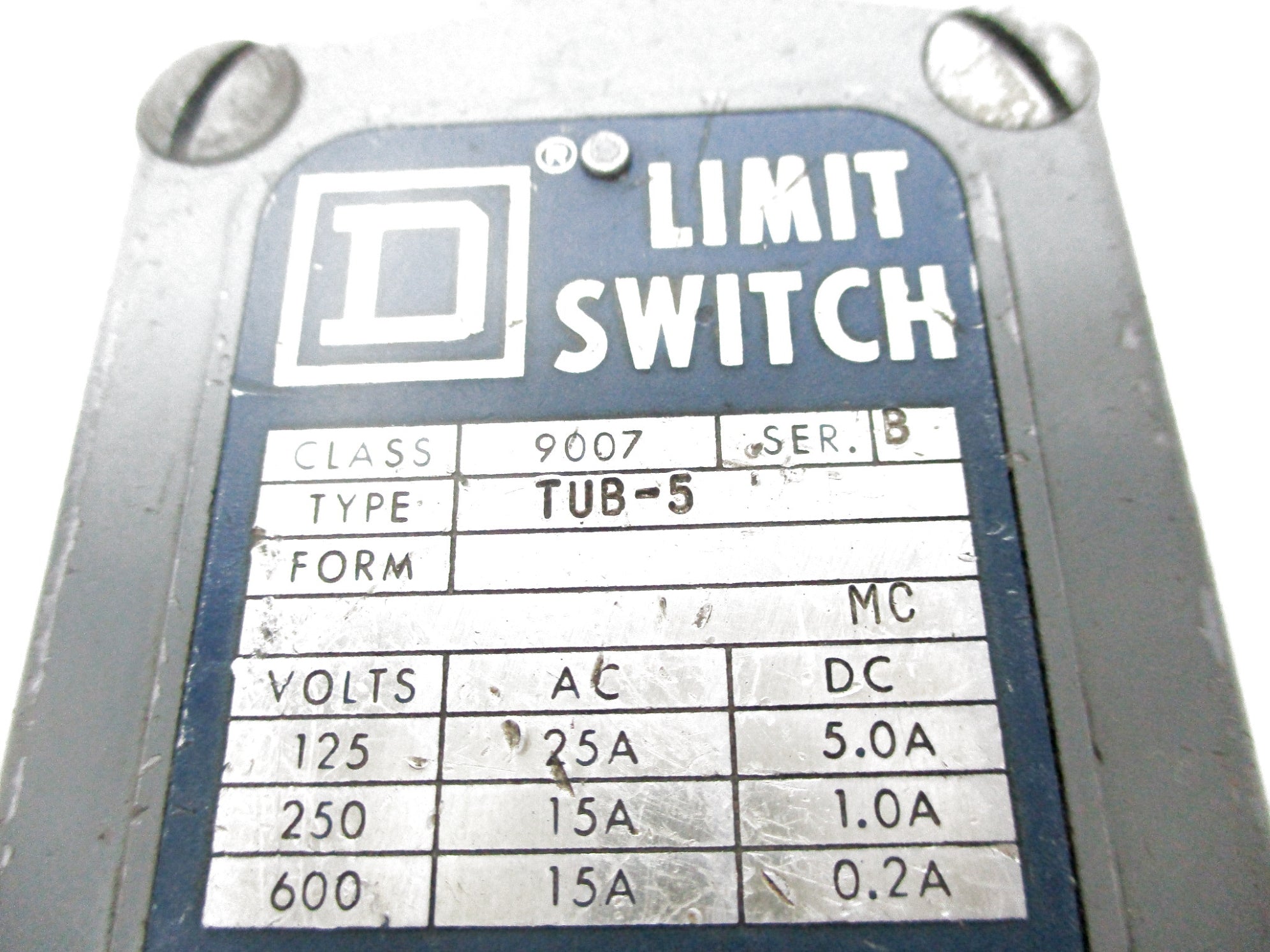 SQUARE D 9007TUB5 SER. B UNMP