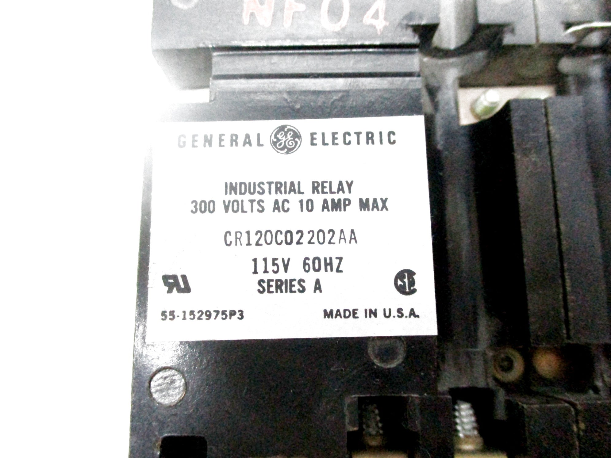 GENERAL ELECTRIC CR120C02202AA SER. A 115V UNMP