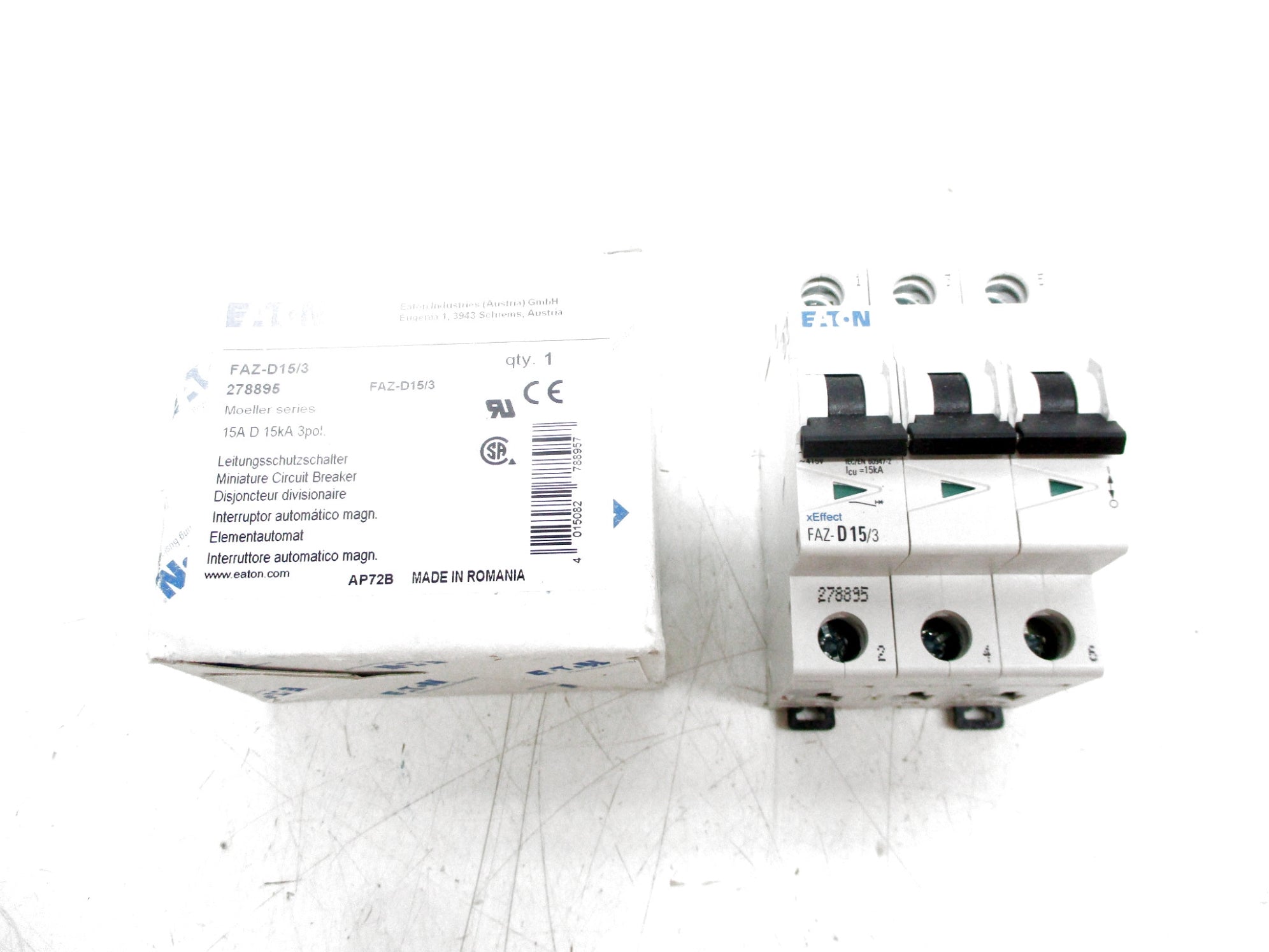 EATON FAZ-D15/3 277VAC 15A NSMP