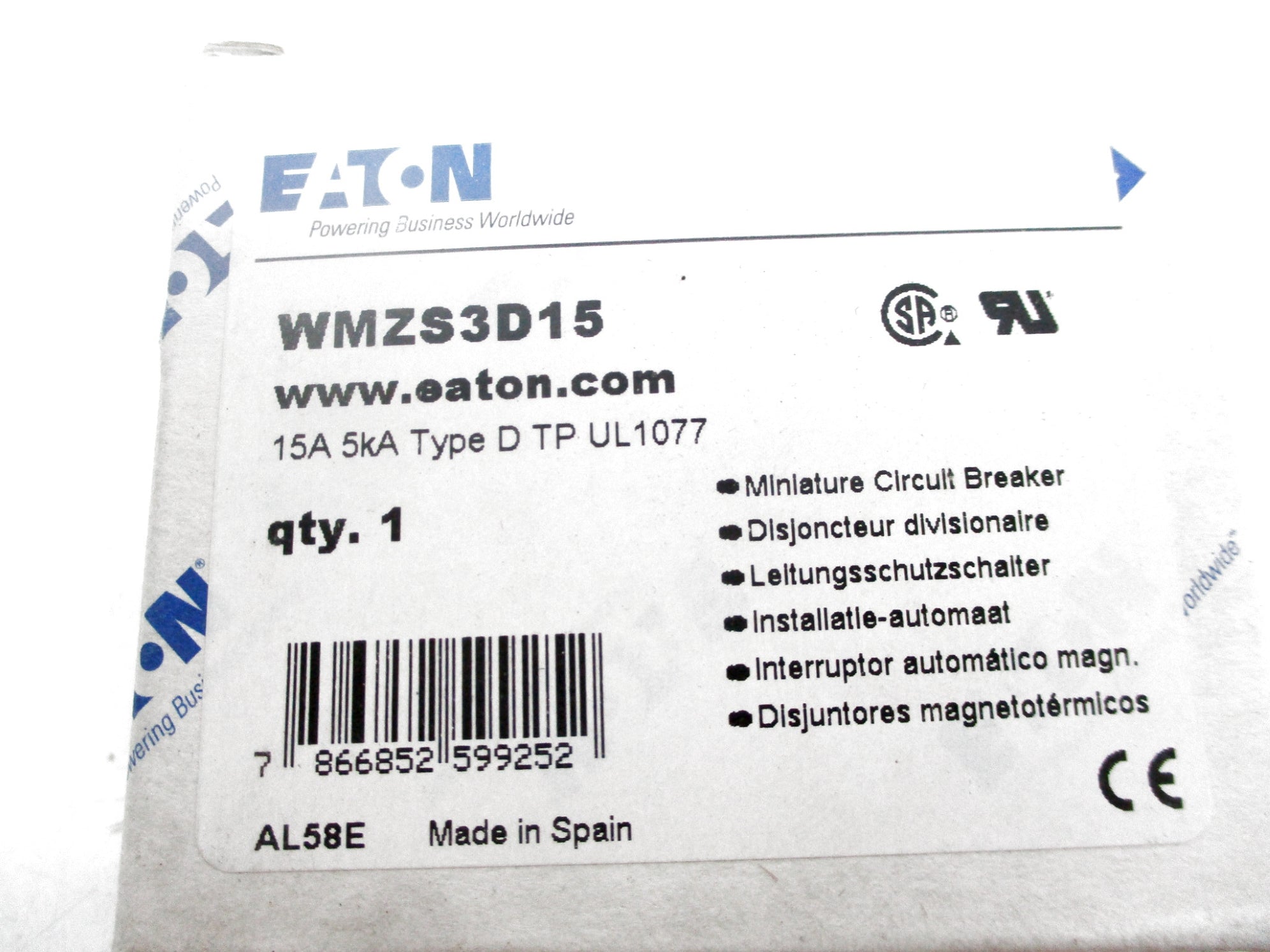 EATON WMZS3D15 400V 15A NSMP