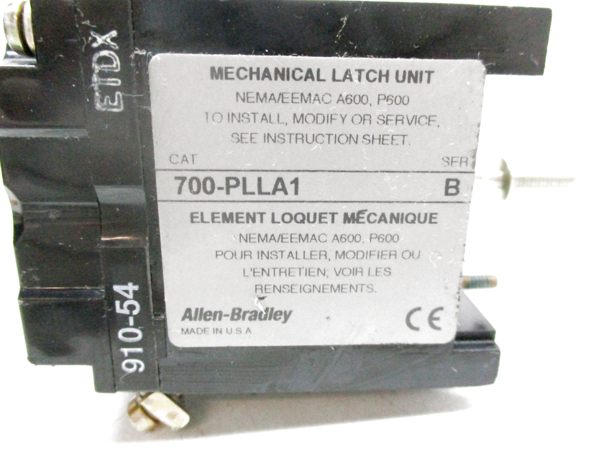 ALLEN BRADLEY 700-PLLA1 SER. B (AS PICTURED) UNMP