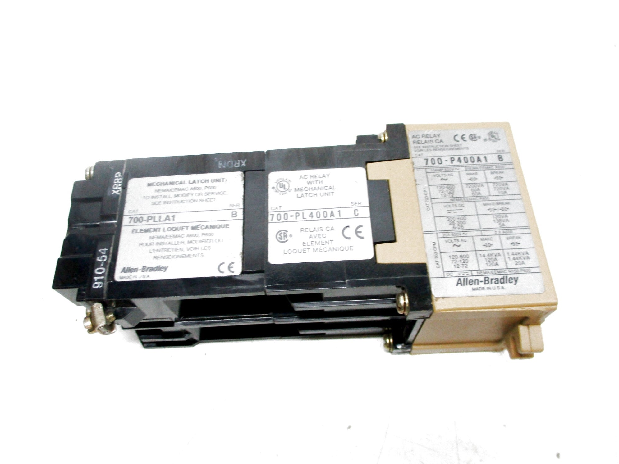 ALLEN BRADLEY 700-PL400A1 SER. C 110/115-120V (AS PICTURED) UNMP