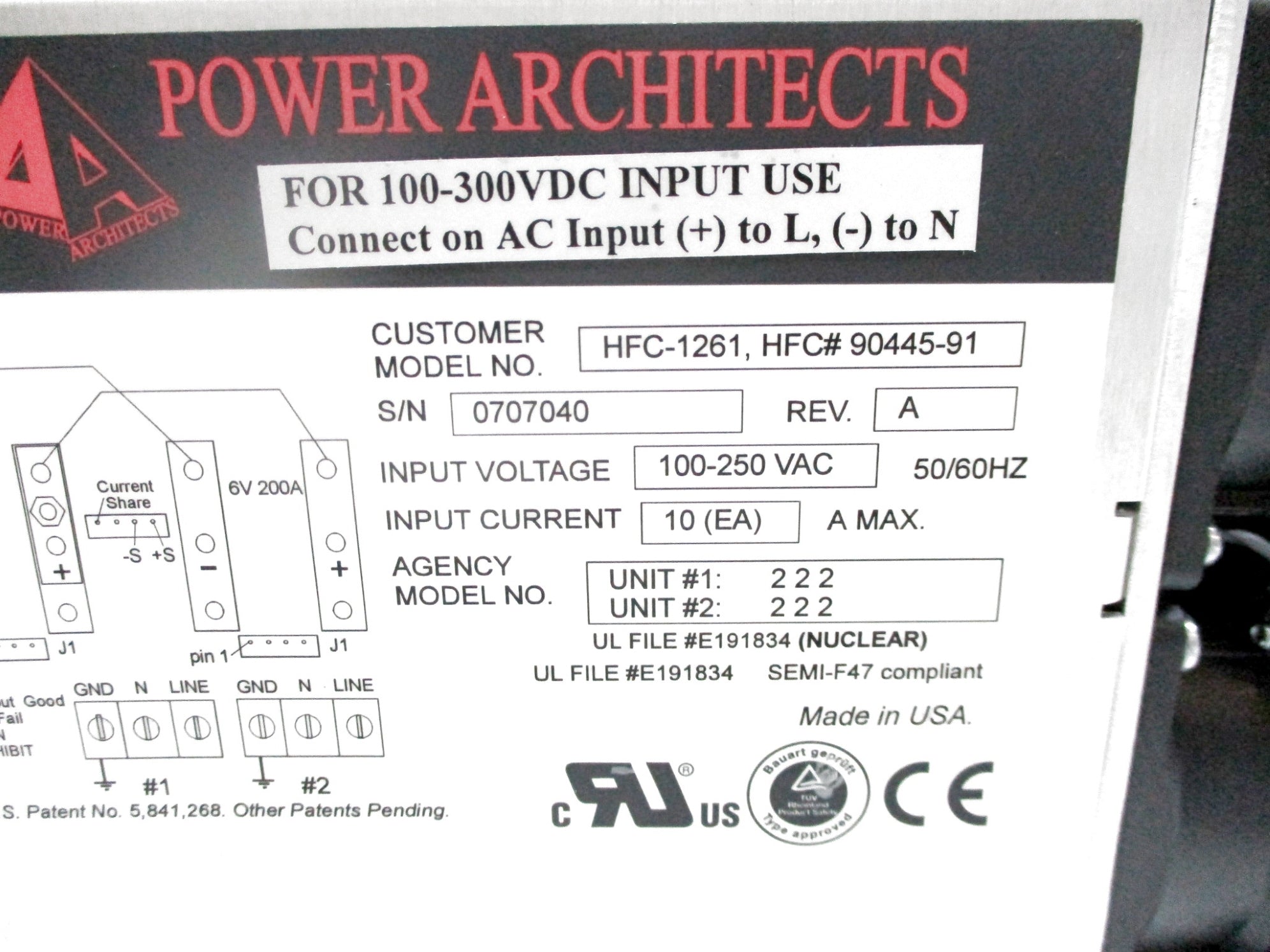 POWER ARCHITECTS HFC-1261 90445-91 (AS PICTURED) UNMP