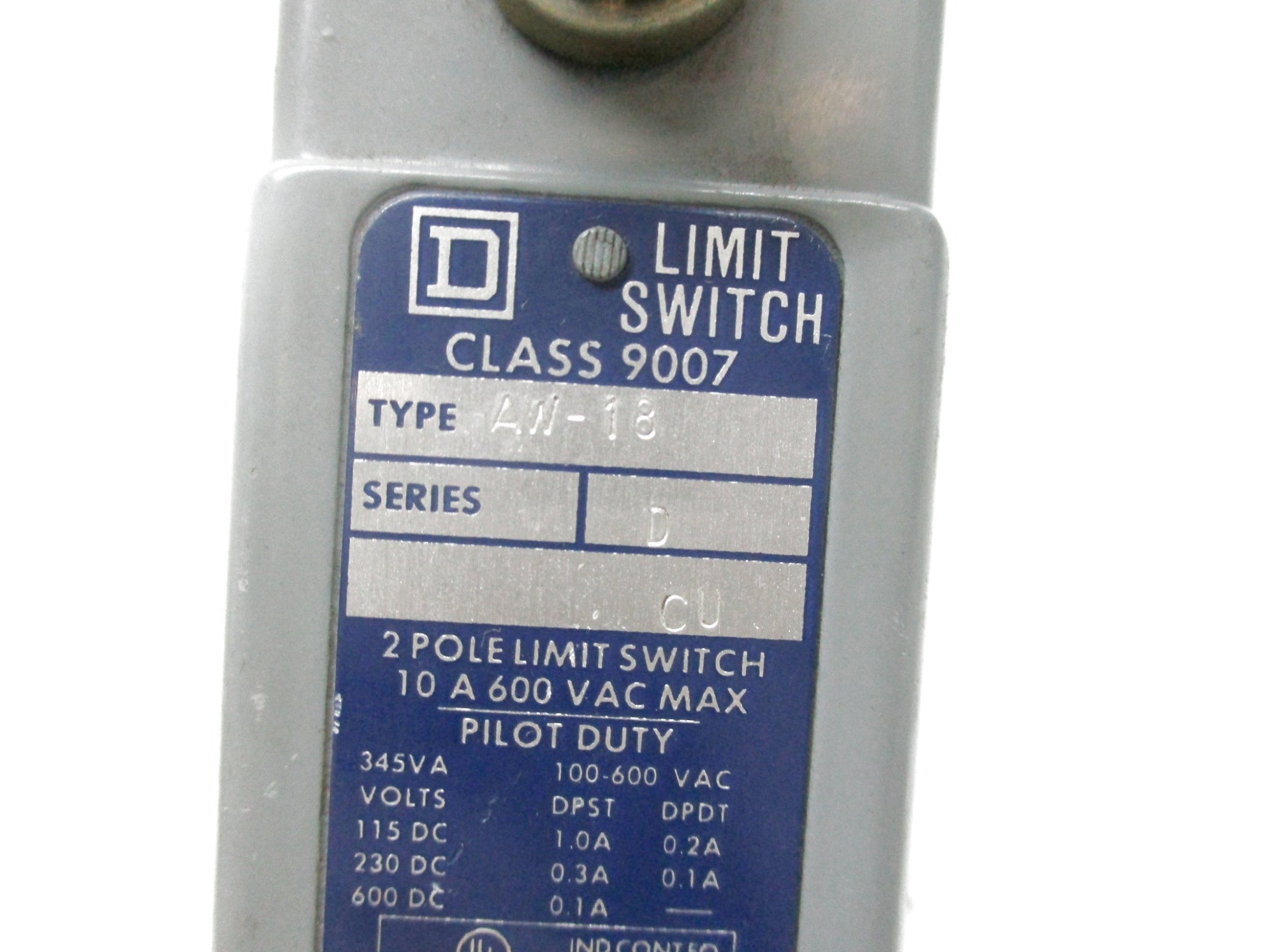 SQUARE D 9007AW18 SER. D (AS PICTURED) UNMP