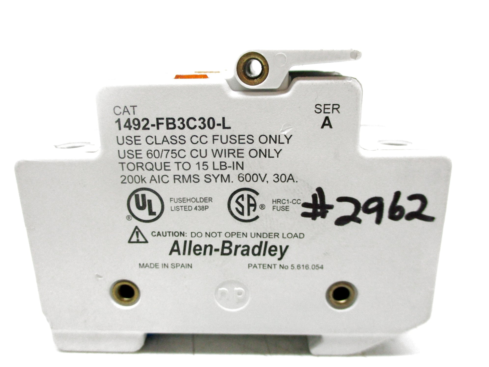 ALLEN BRADLEY 1492-FB3C30-L SER. A UNMP