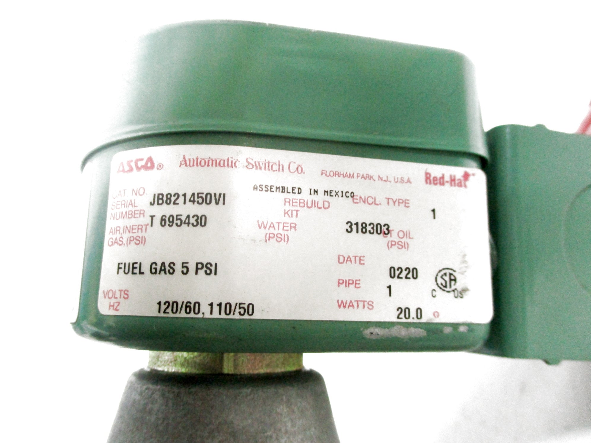 ASCO JB821450VI 110/120V 1" NSNP