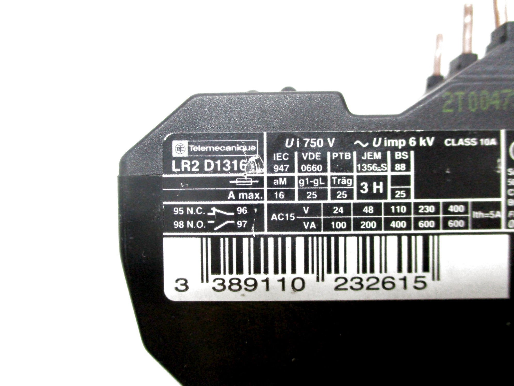 TELEMECANIQUE LR2D1316 750V 6-13A UNMP