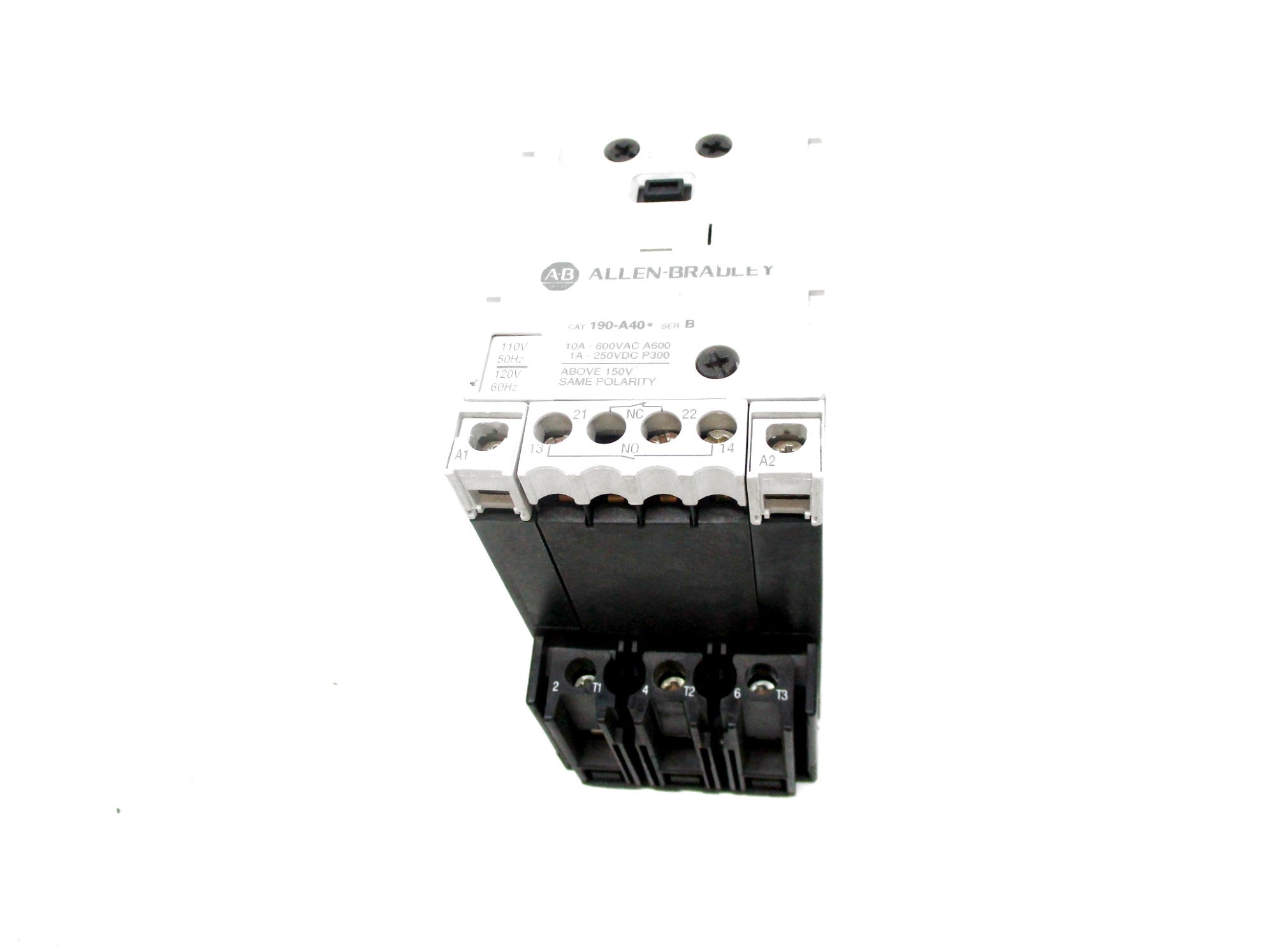 ALLEN BRADLEY 190-A40D SER. B 110/120V UNMP