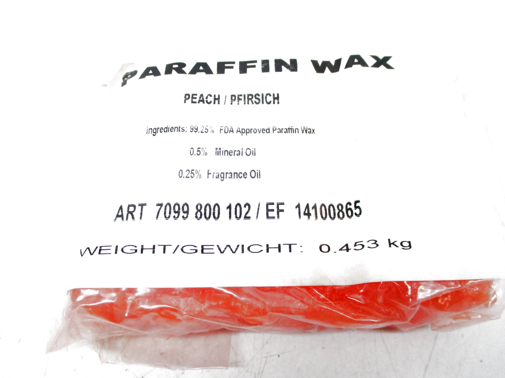 PARAFFIN WAX 7099 800 102/EF 14010086S (PKG OF 4) NSMP