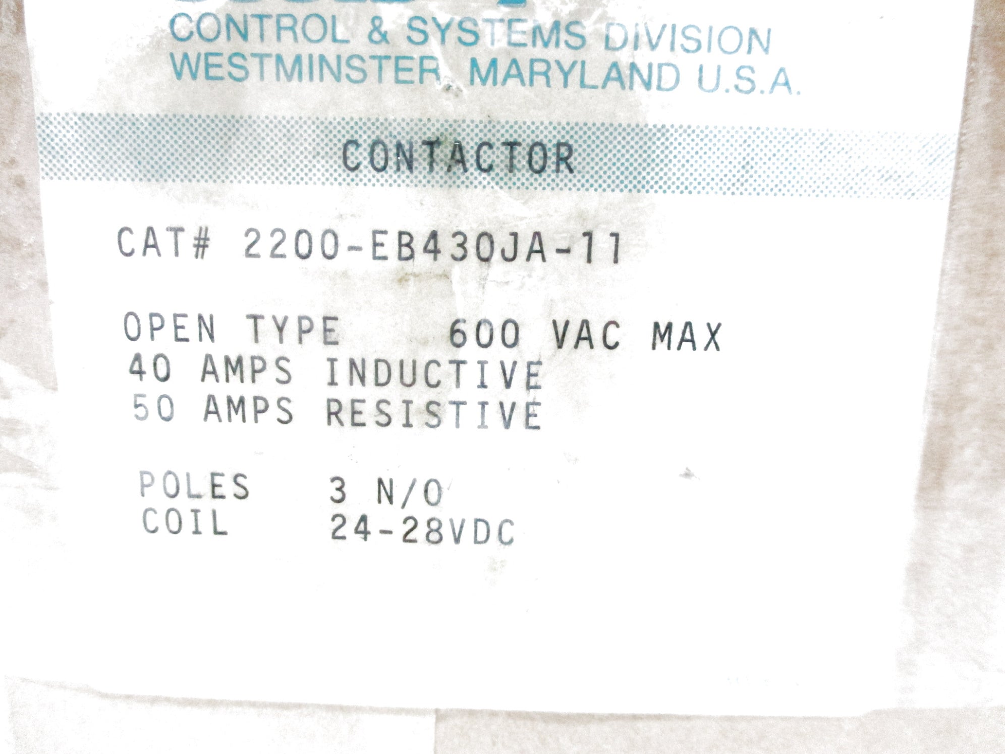 GOULD 2200-EB430JA-11 24-28VDC (AS PICTURED) NSMP