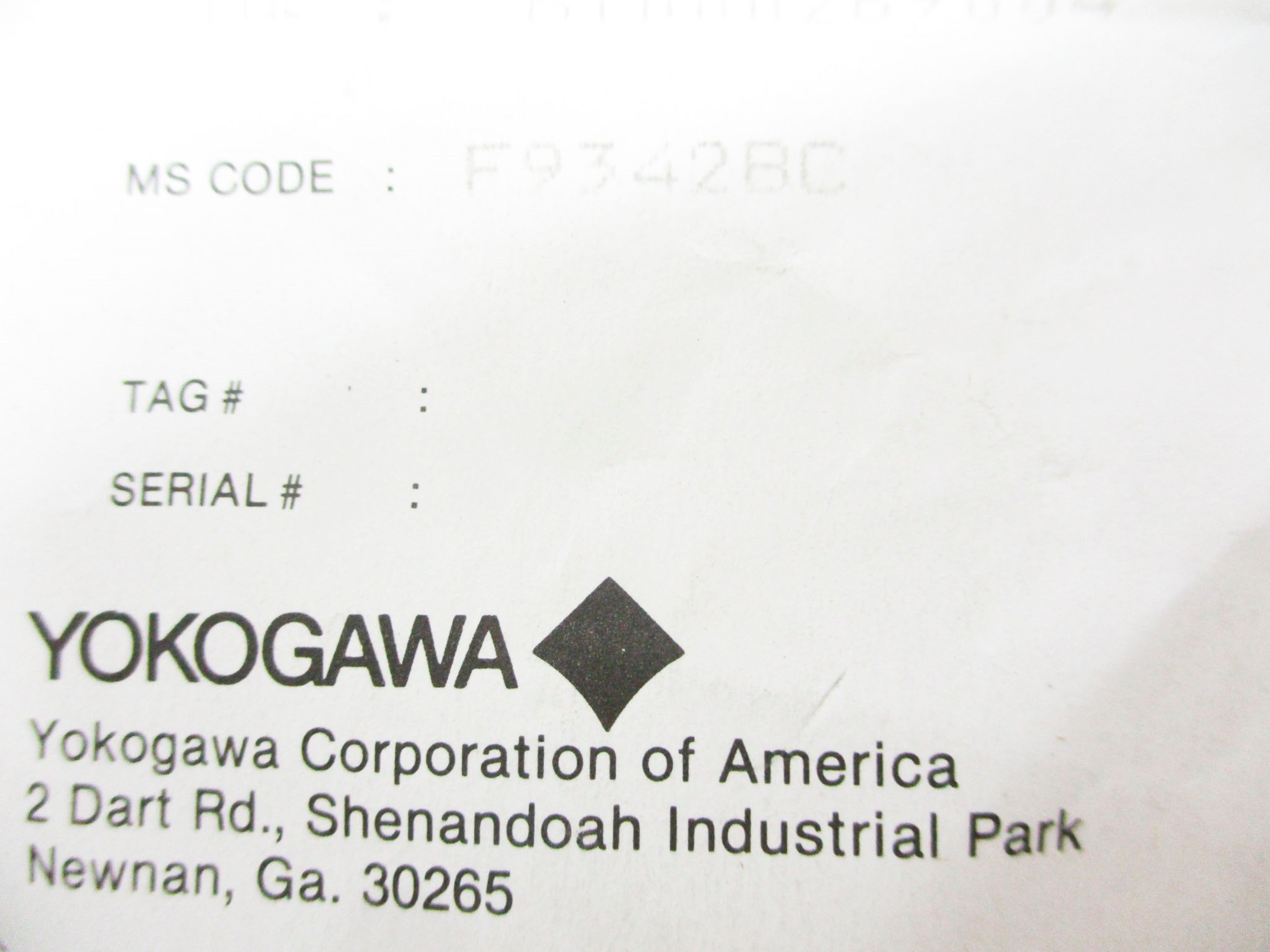 YOKOGAWA F93421B-00 F9342BC NSNP