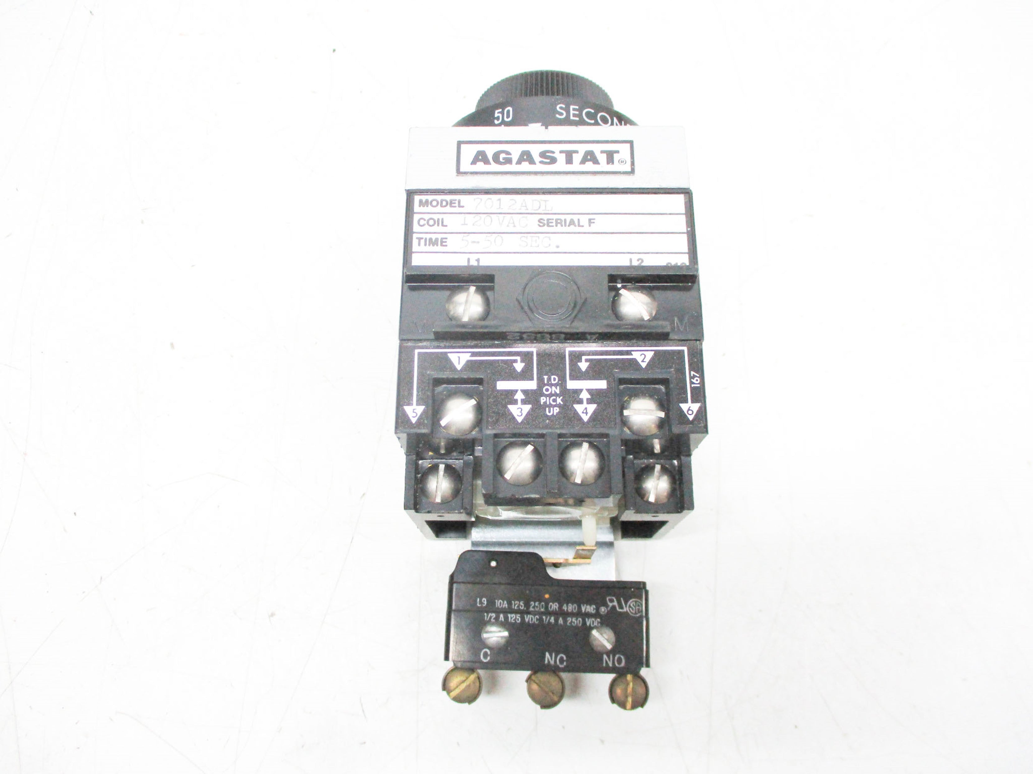 AGASTAT 7012ADL 5-50SEC. 120VAC (AS PICTURED) UNMP