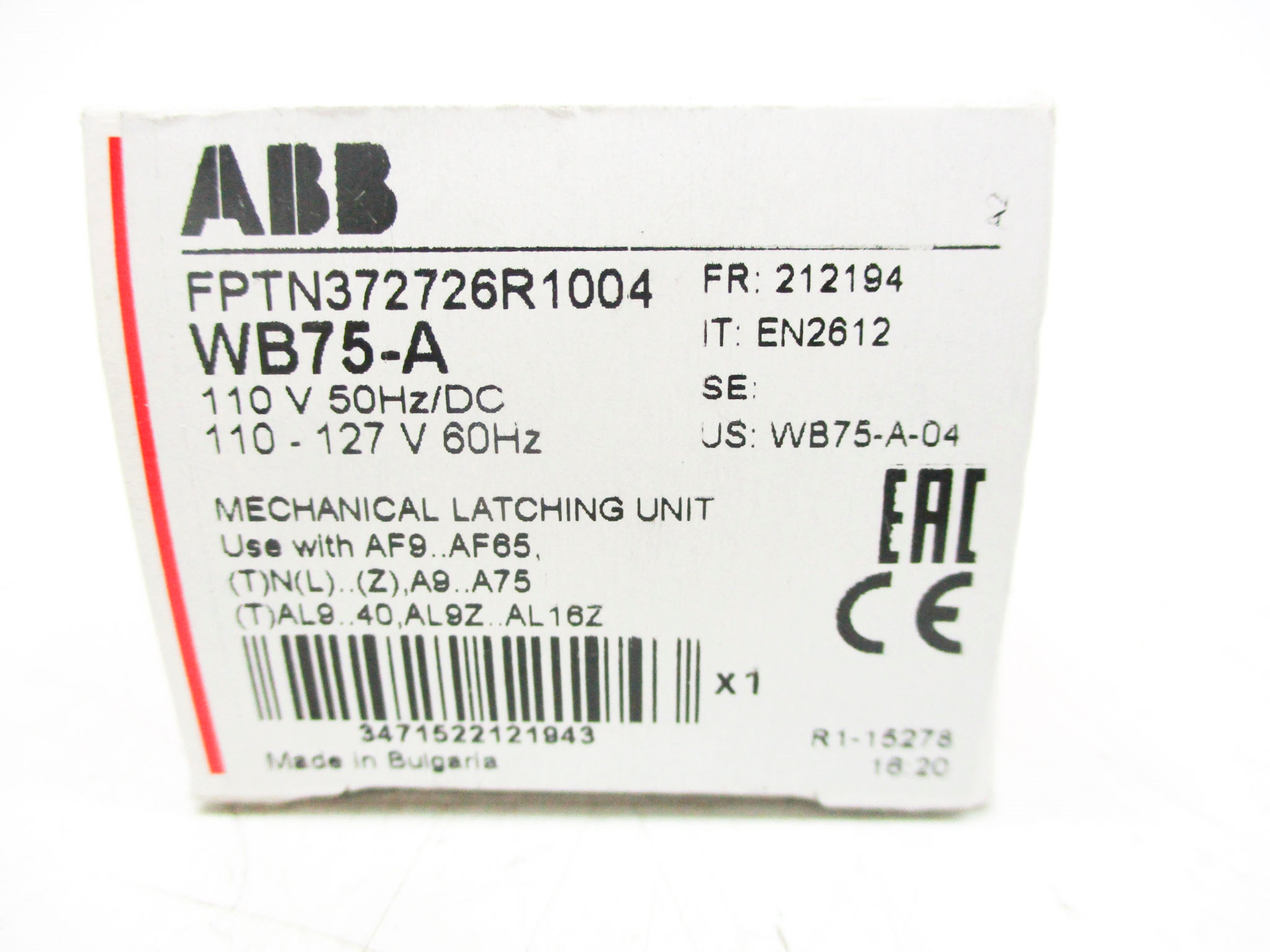 ABB WB75-A 110-127V NSMP
