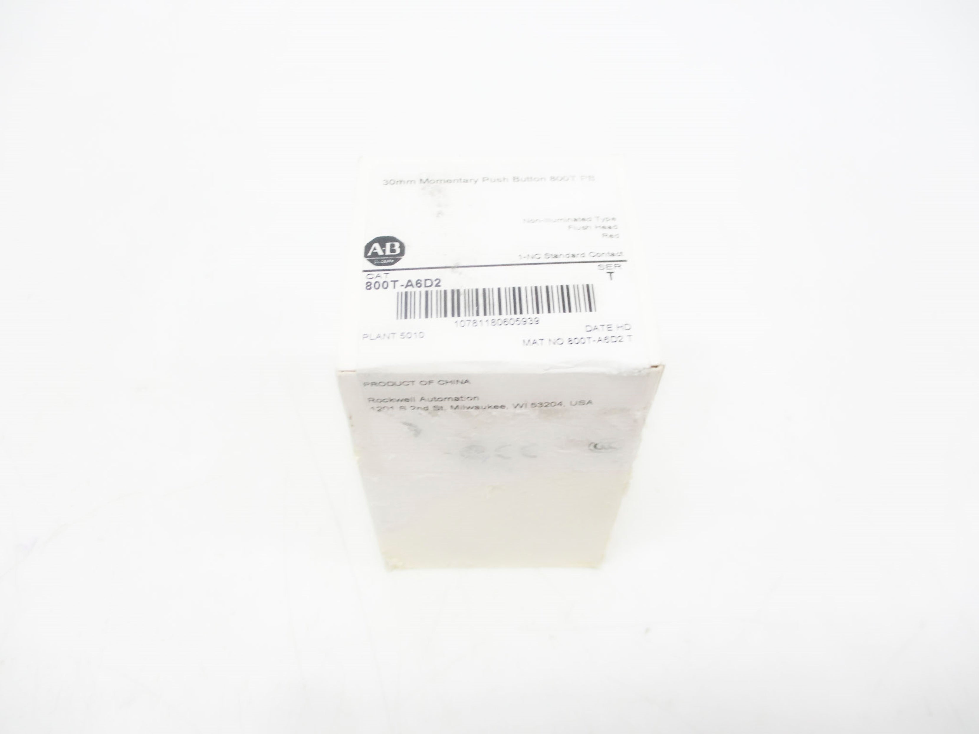 ALLEN BRADLEY 800T-A6D2 SER. T (WH) NSFS