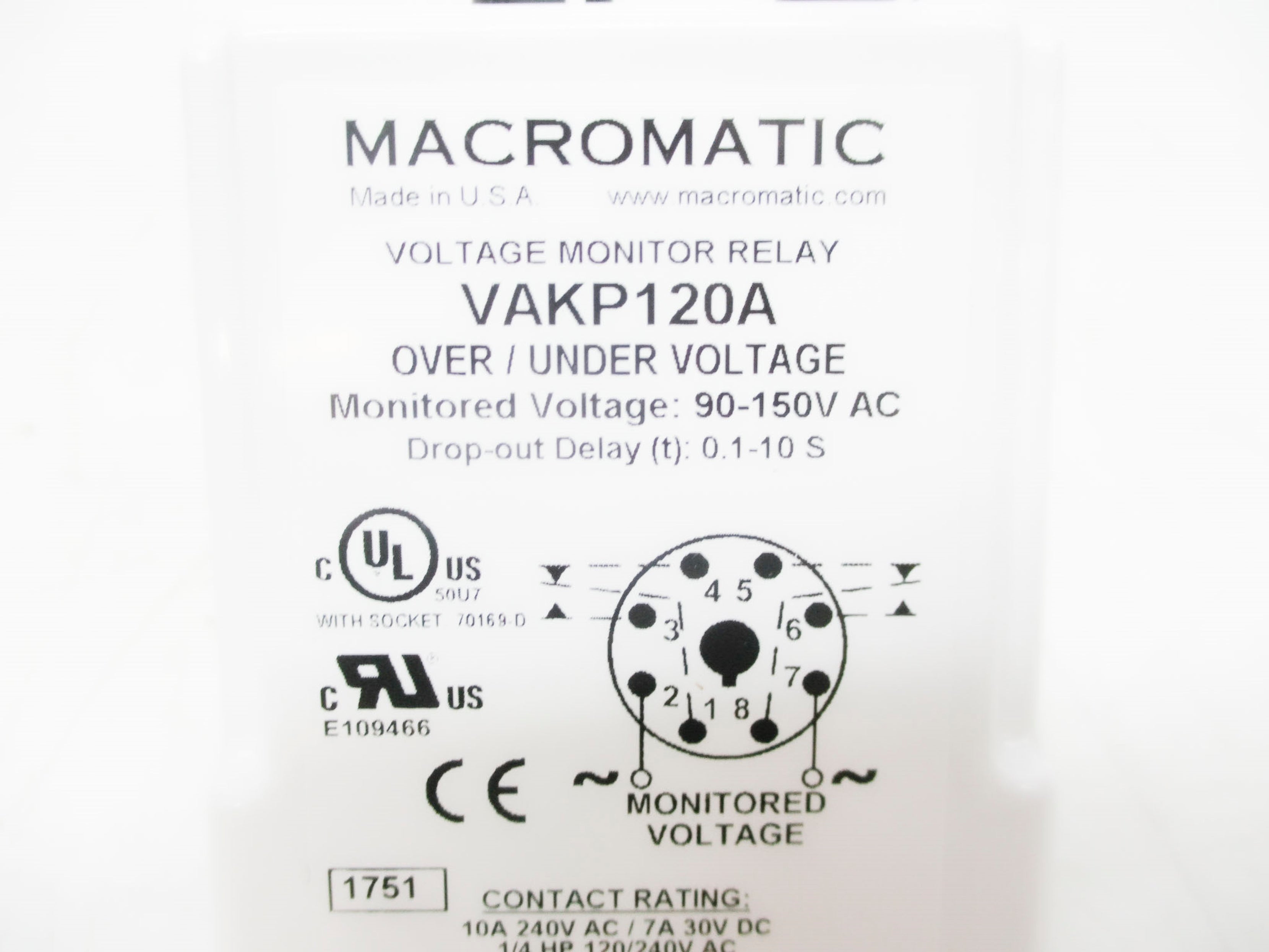 MACROMATIC VAKP120A 0.1-10S 90-150VAC NSMP